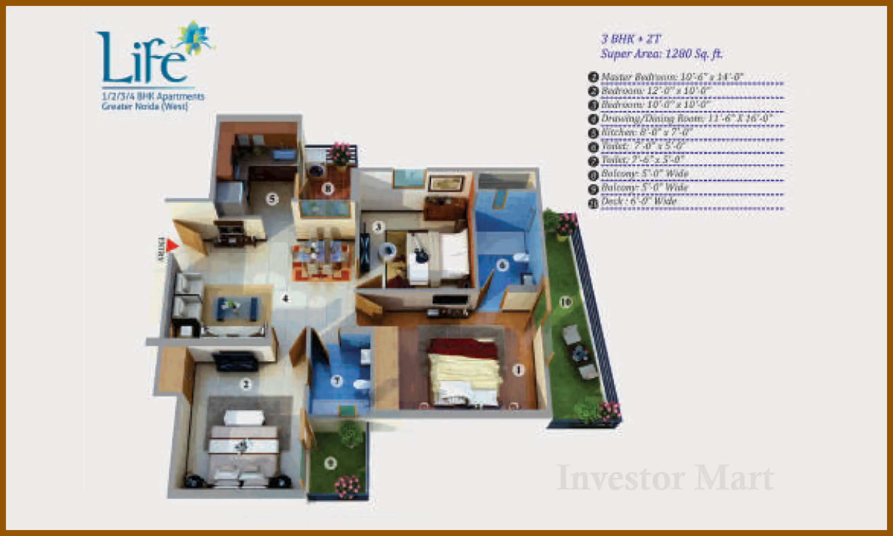 1280 Sqft