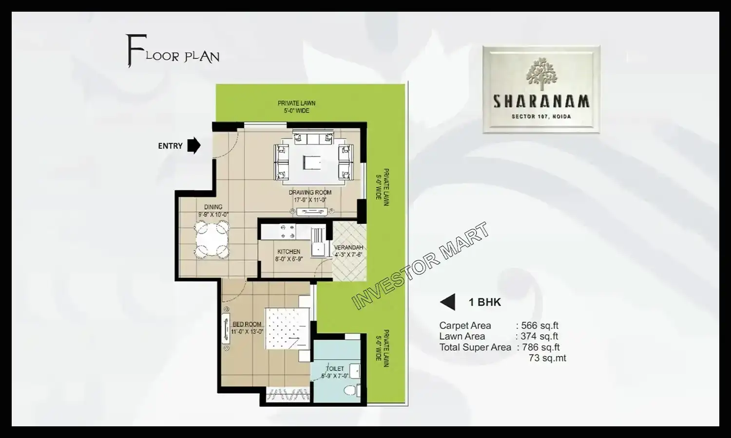 786 Sqft