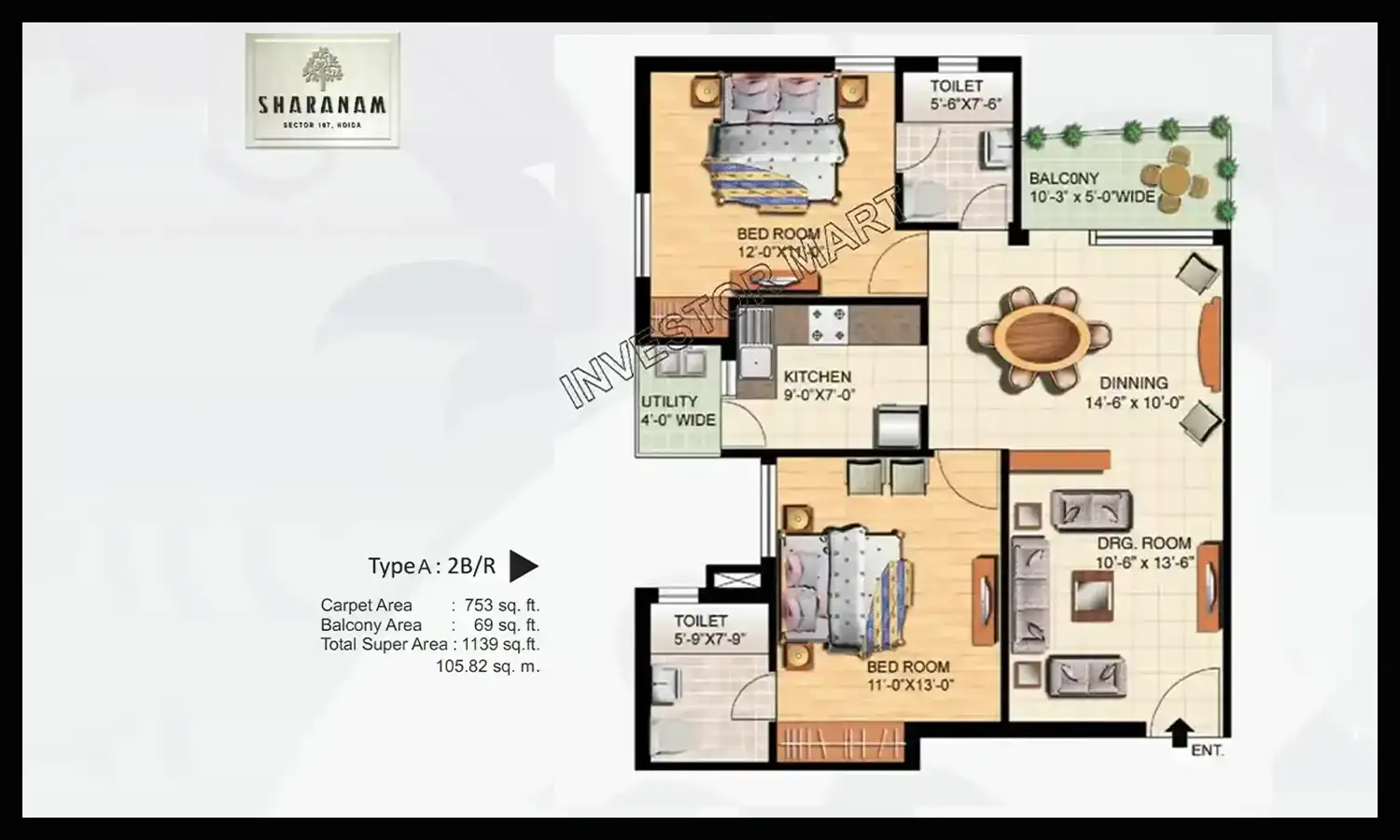 1139 Sqft