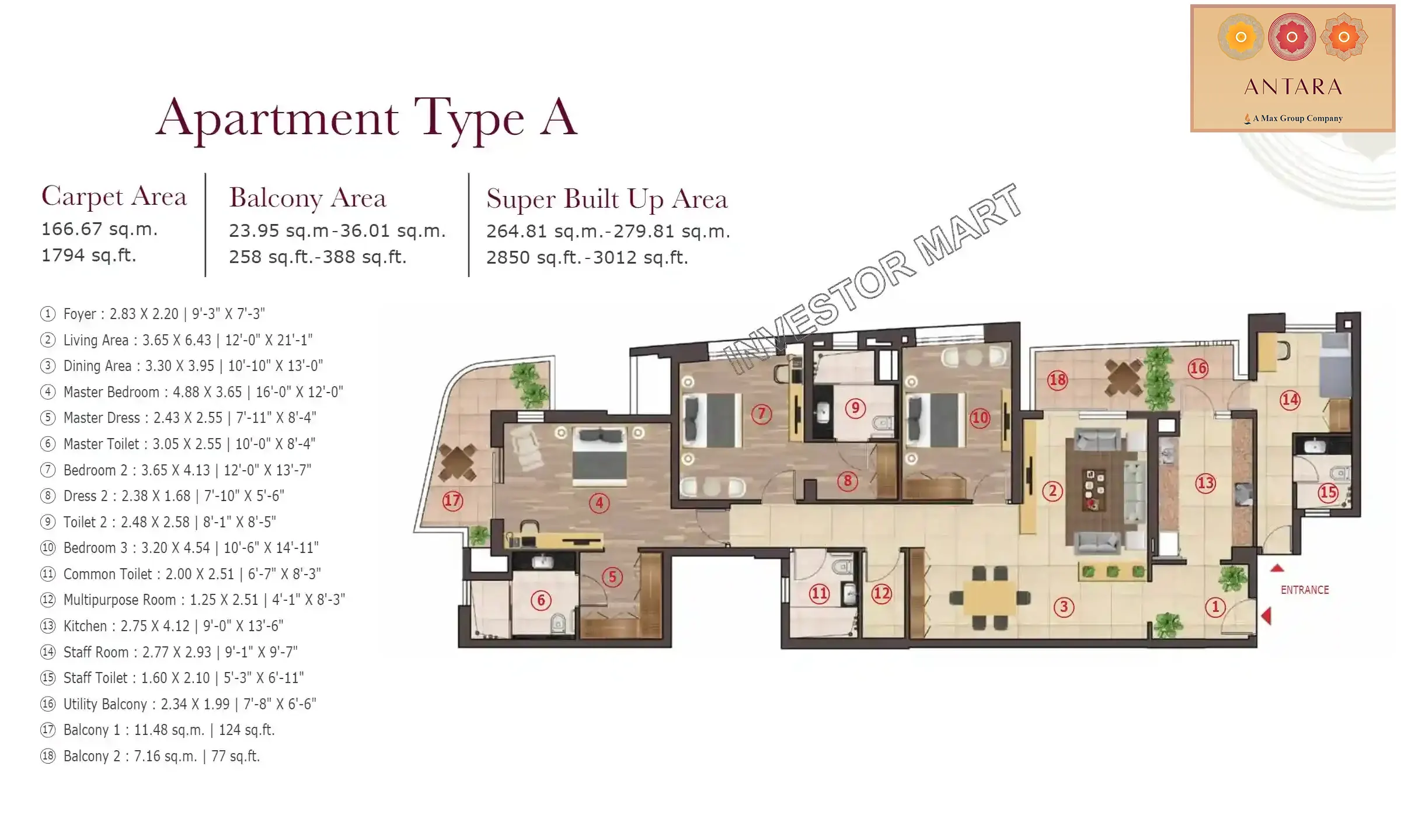 2850 Sqft