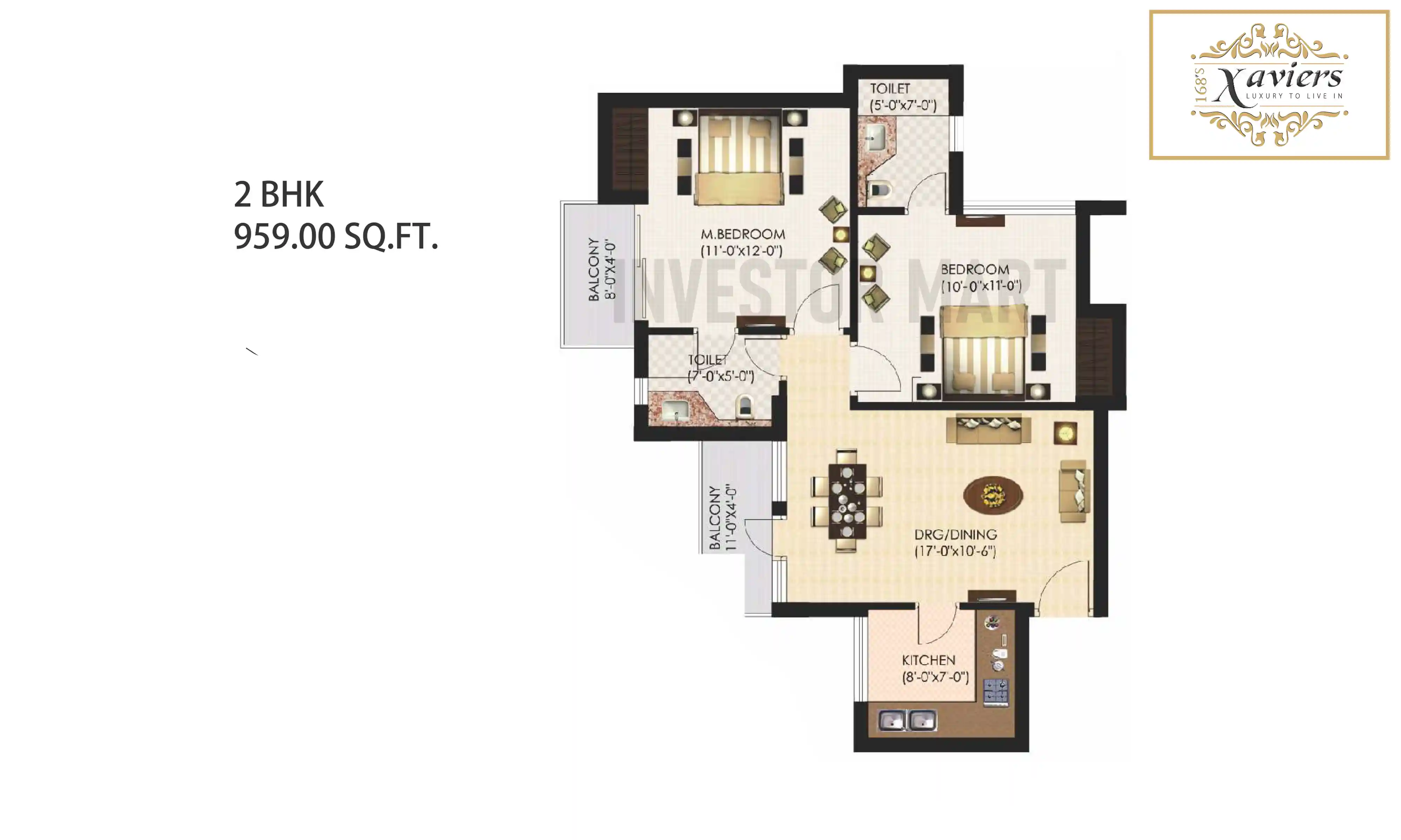 959 Sqft