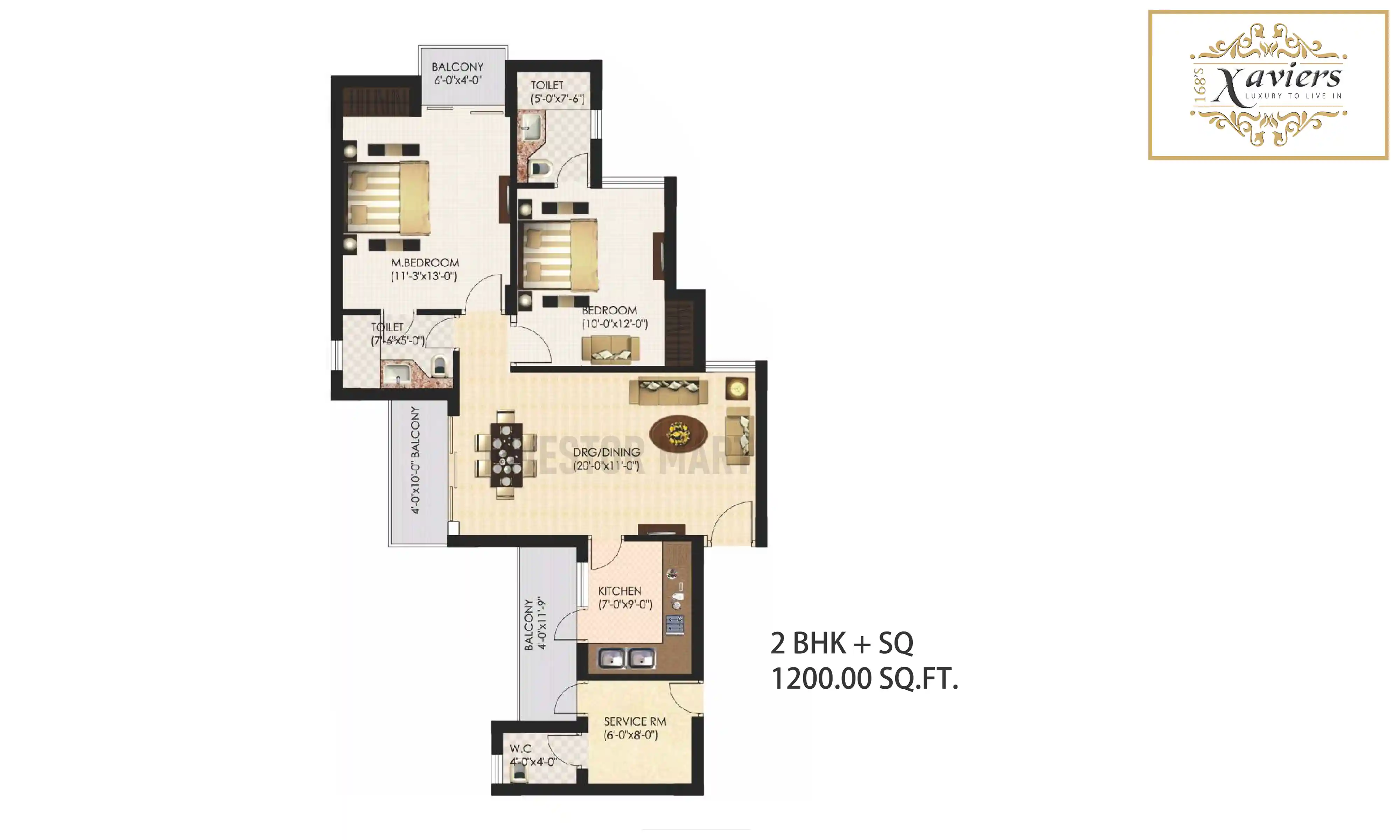 1200 Sqft