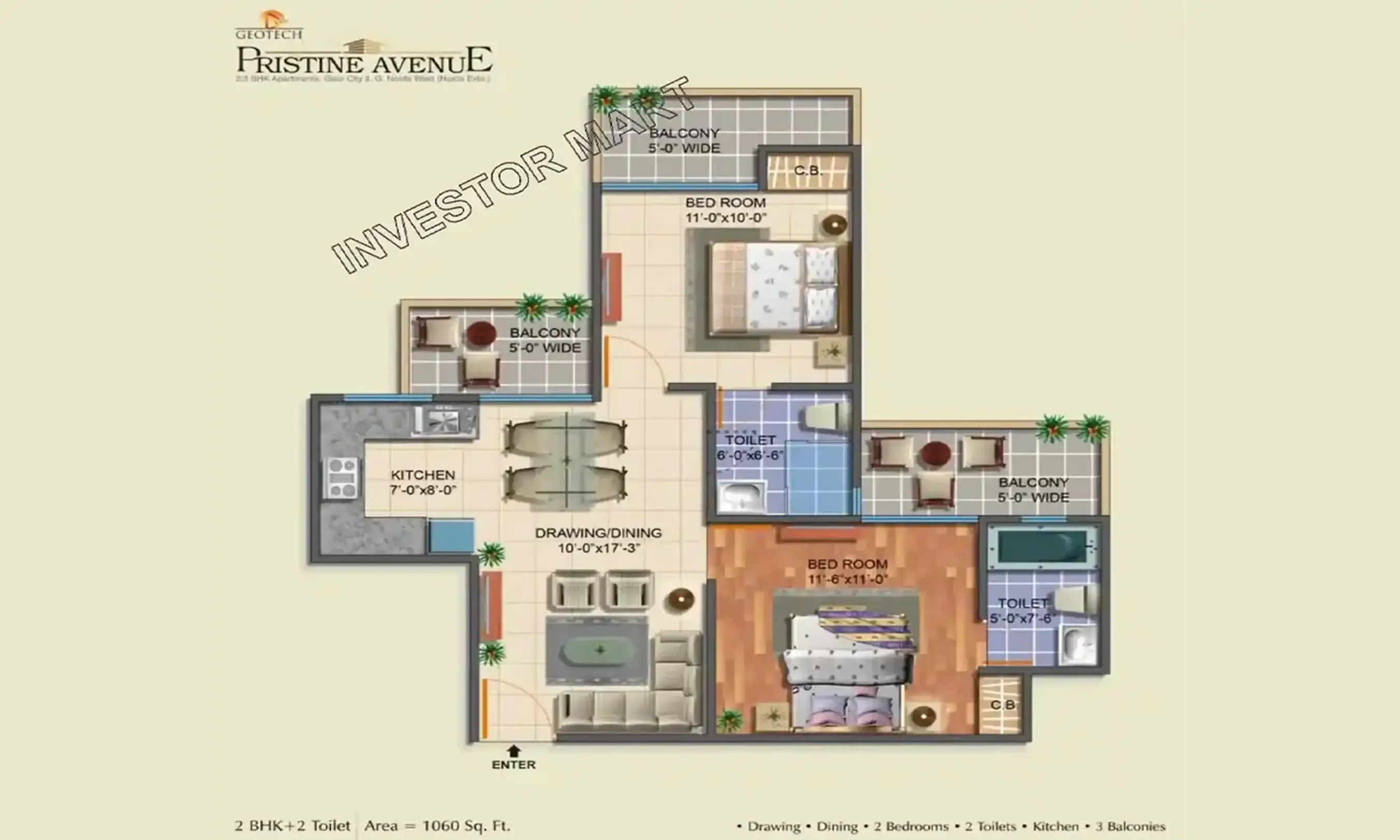 1060 Sqft