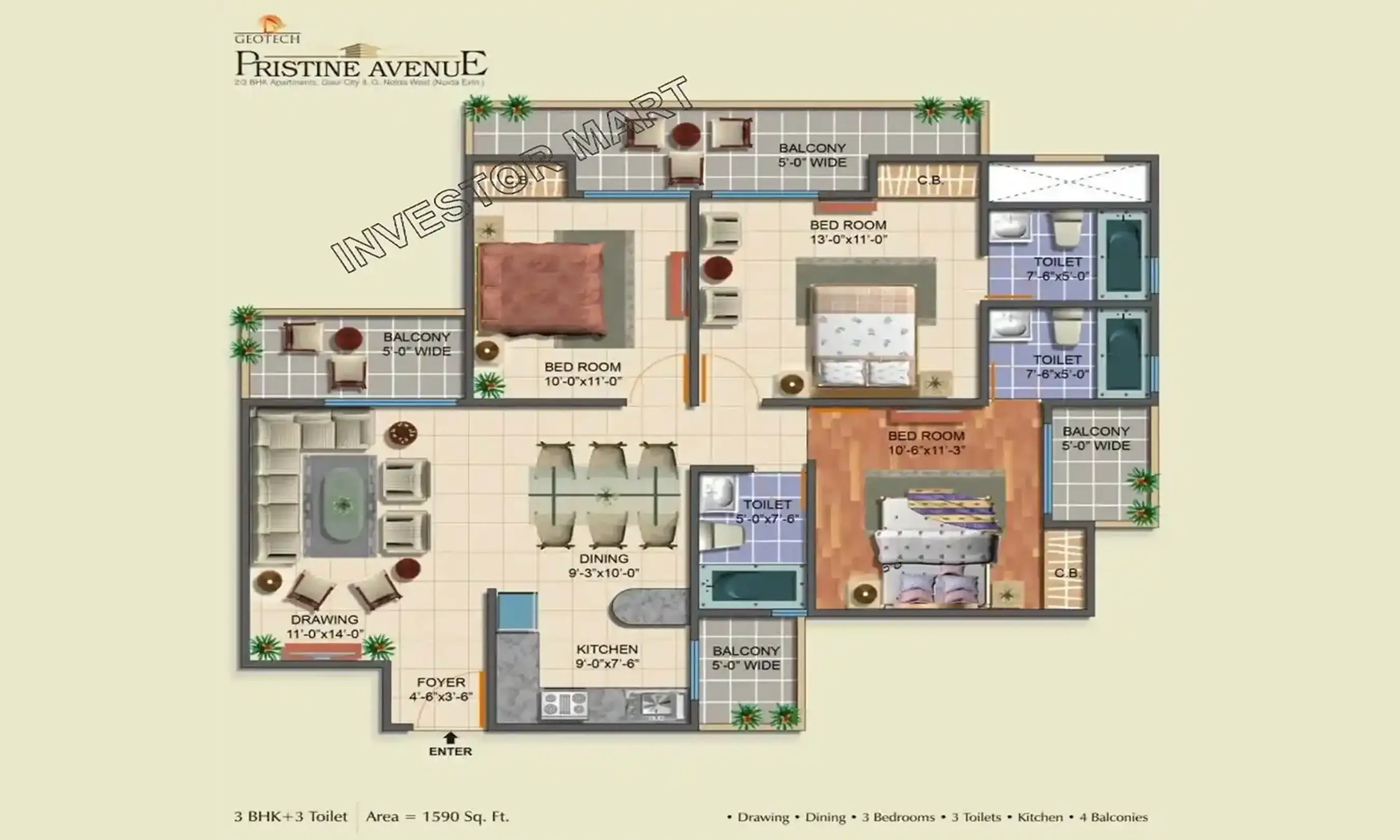 1590 Sqft