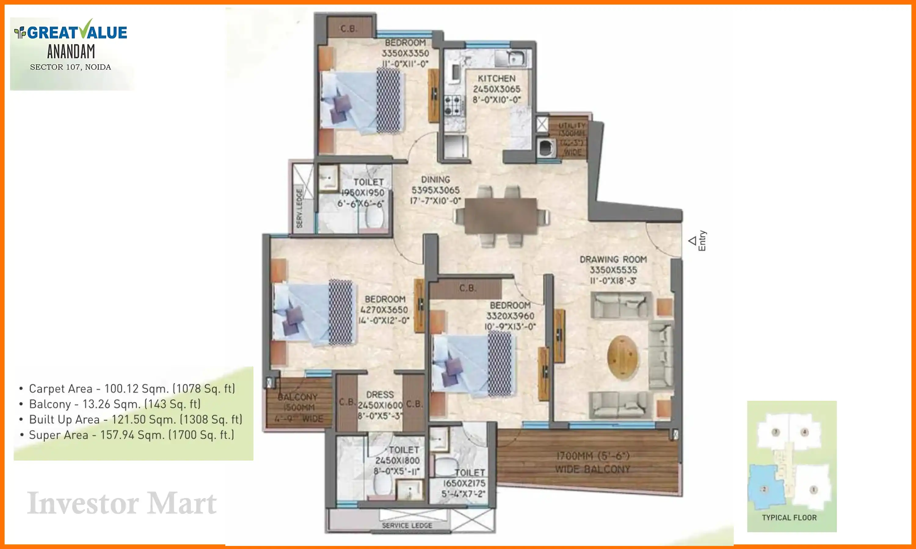 1700 Sqft