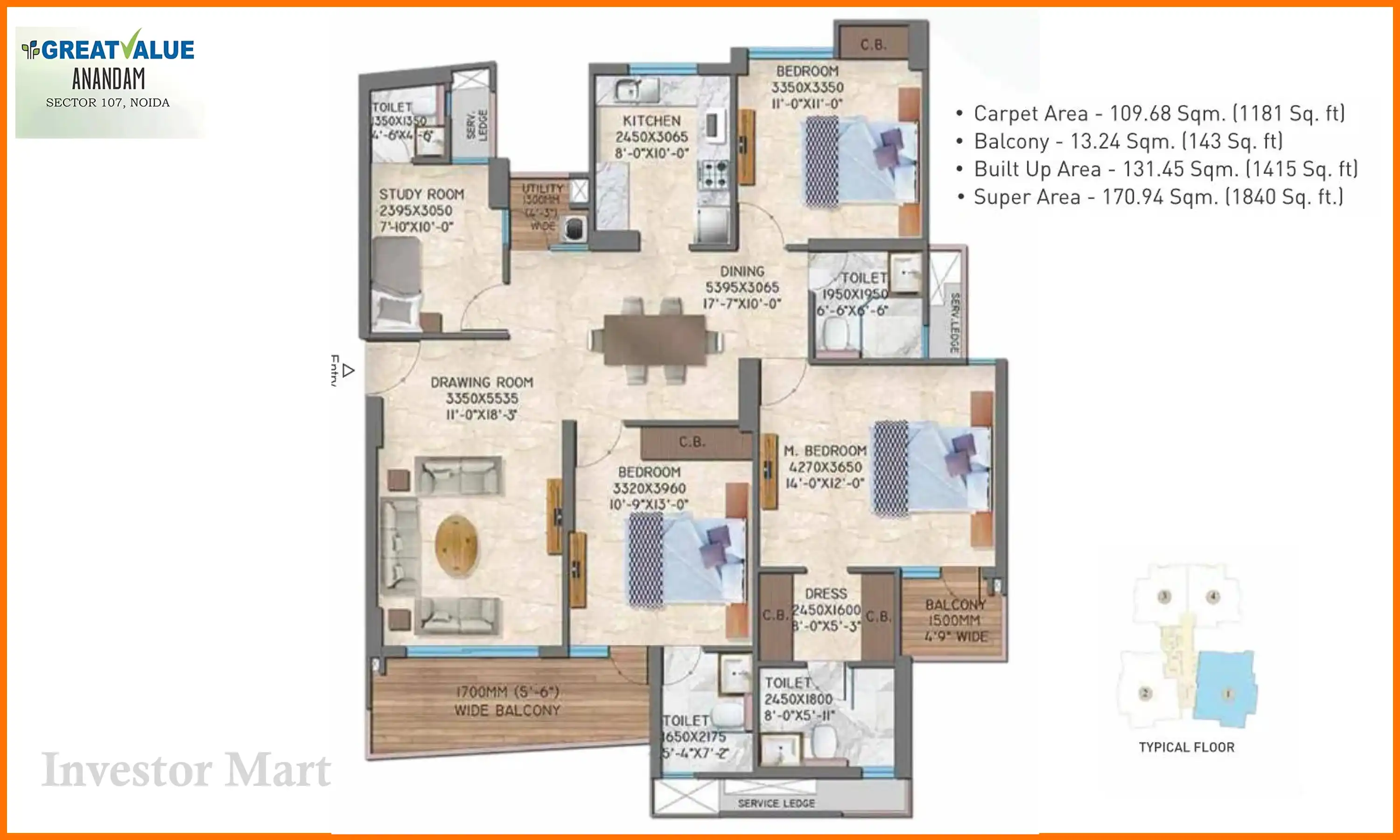 1840 Sqft
