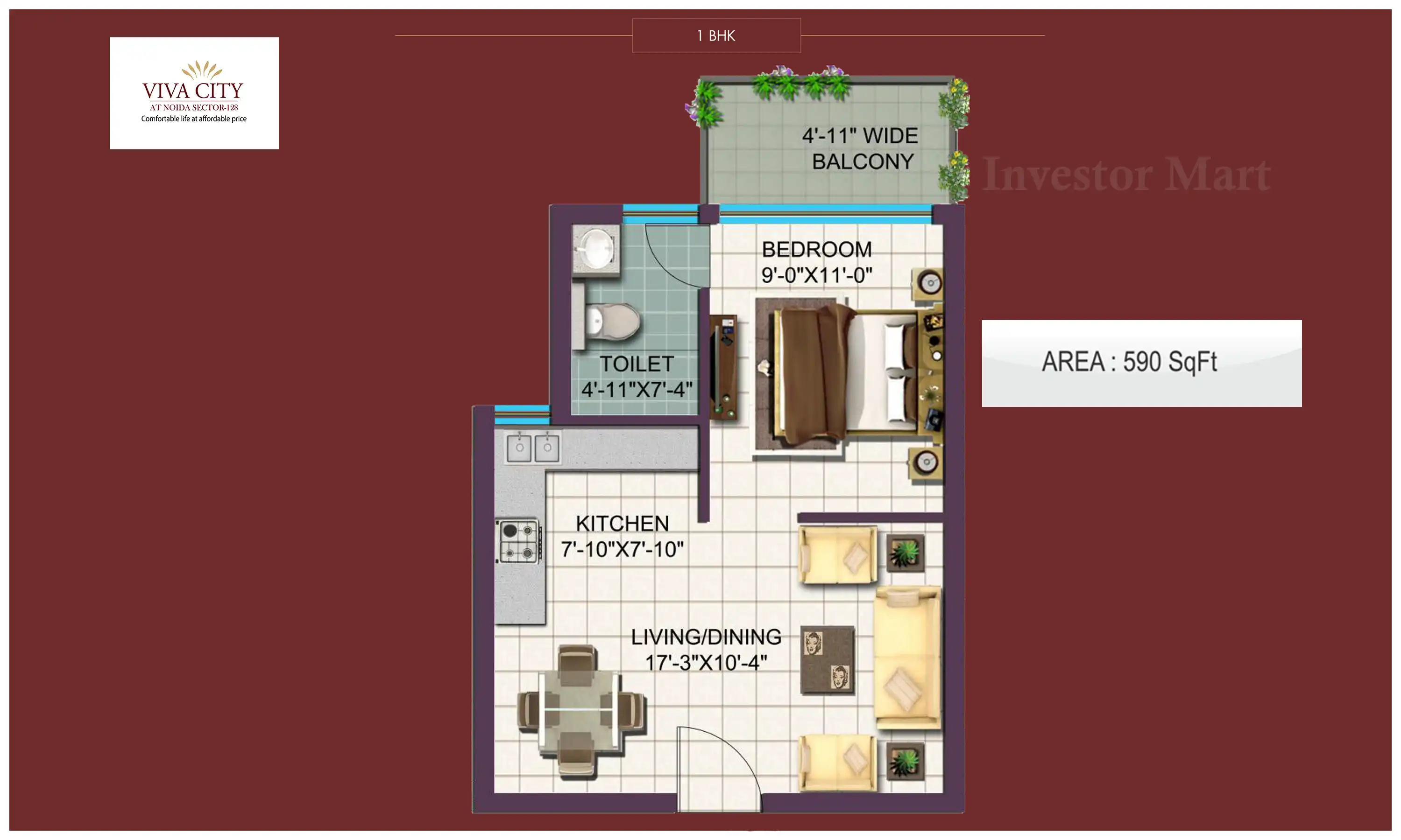 590 Sqft