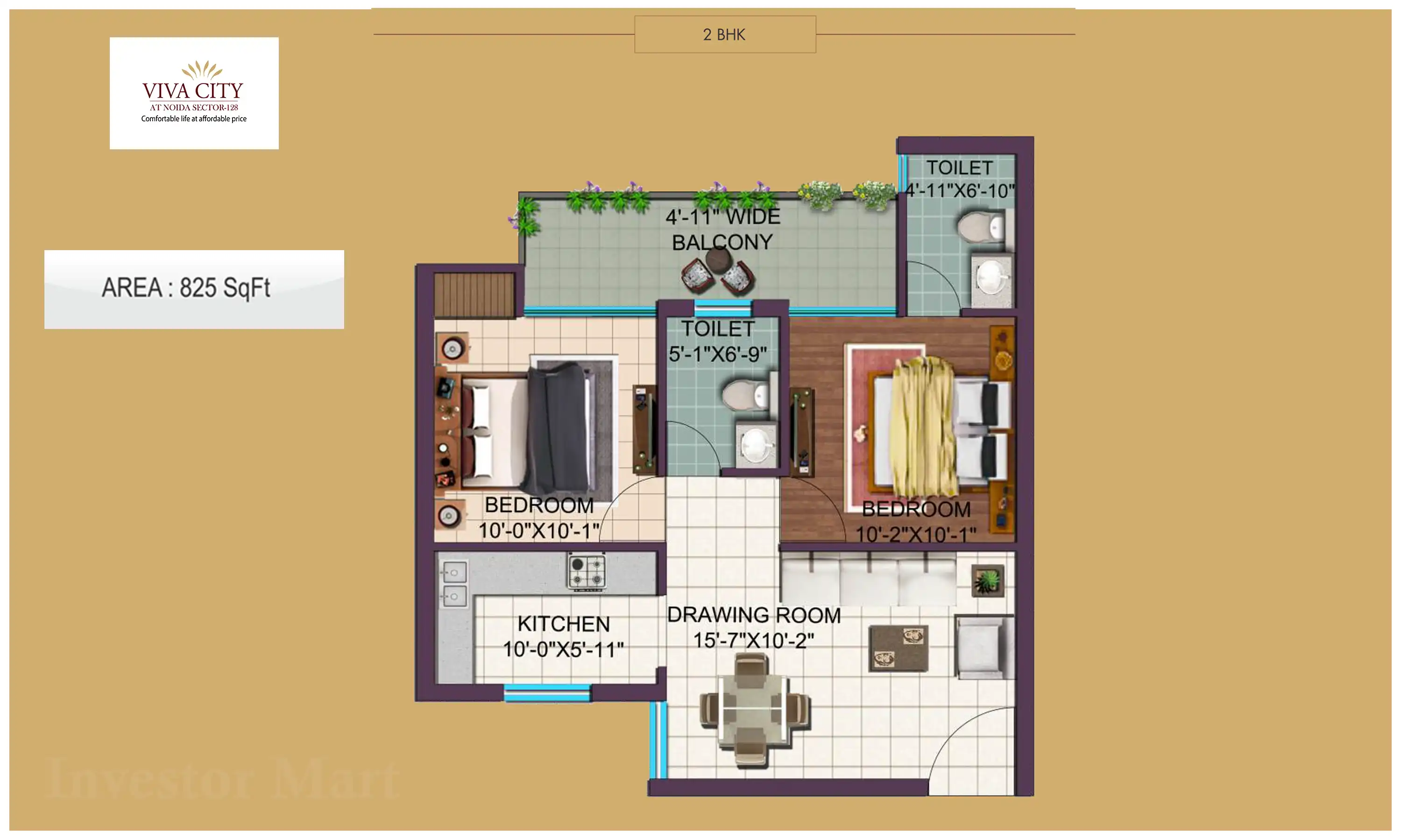 825 Sqft