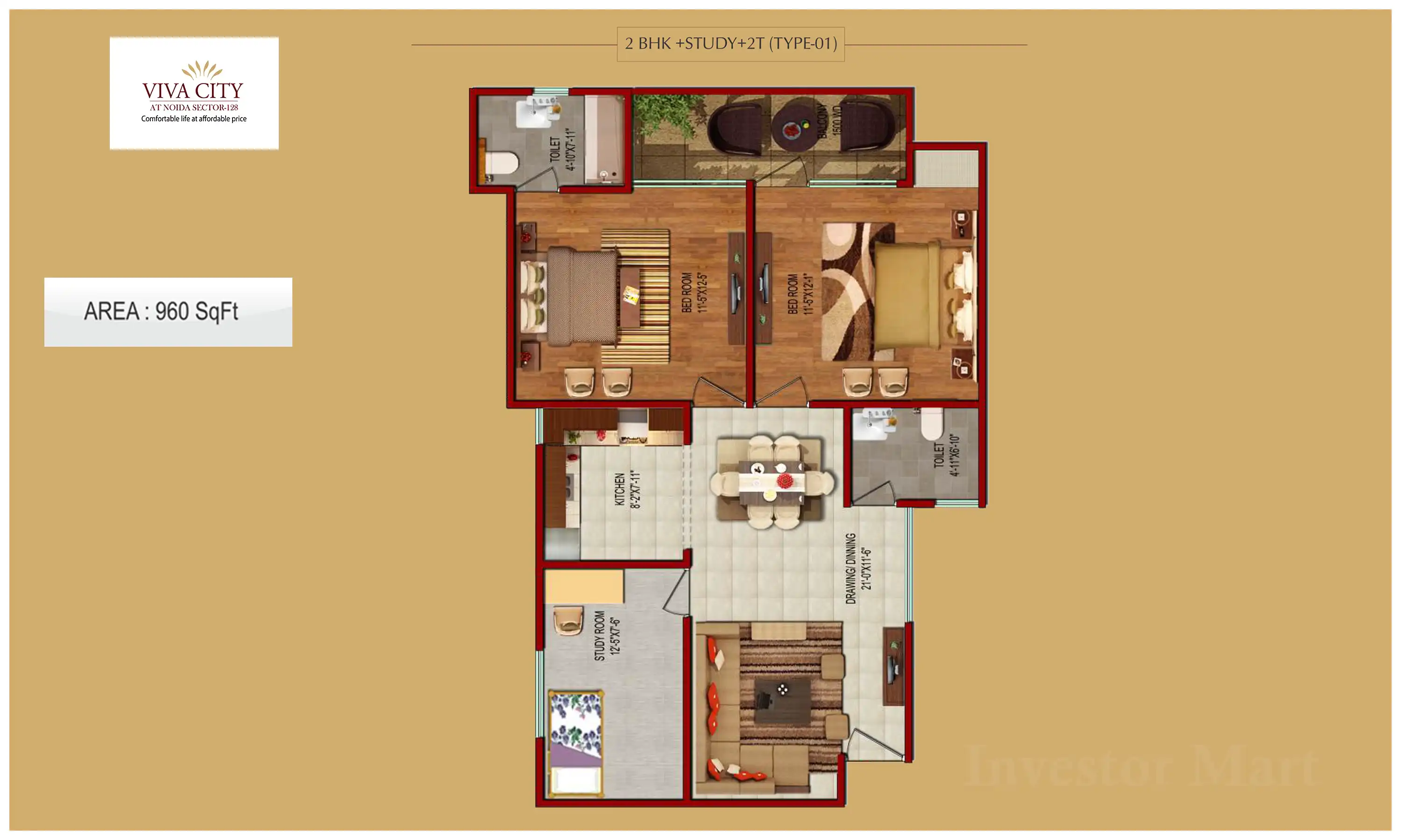 960 Sqft