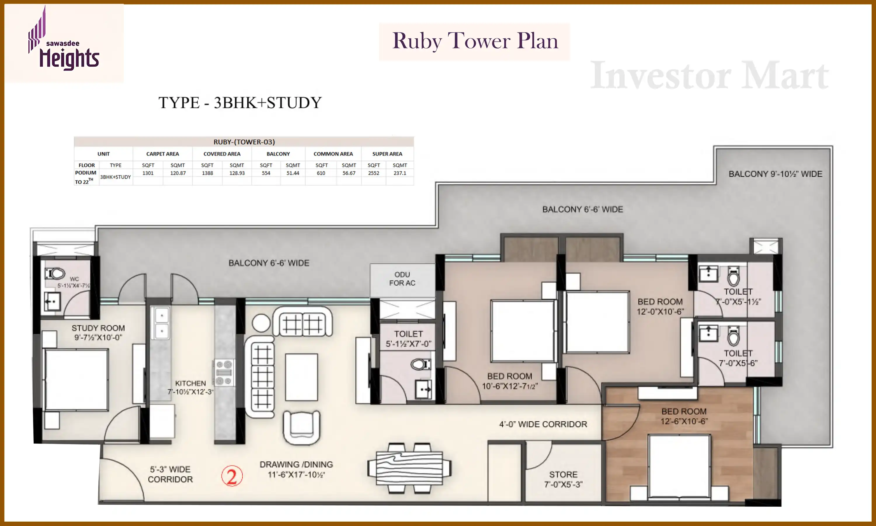 2552 Sqft
