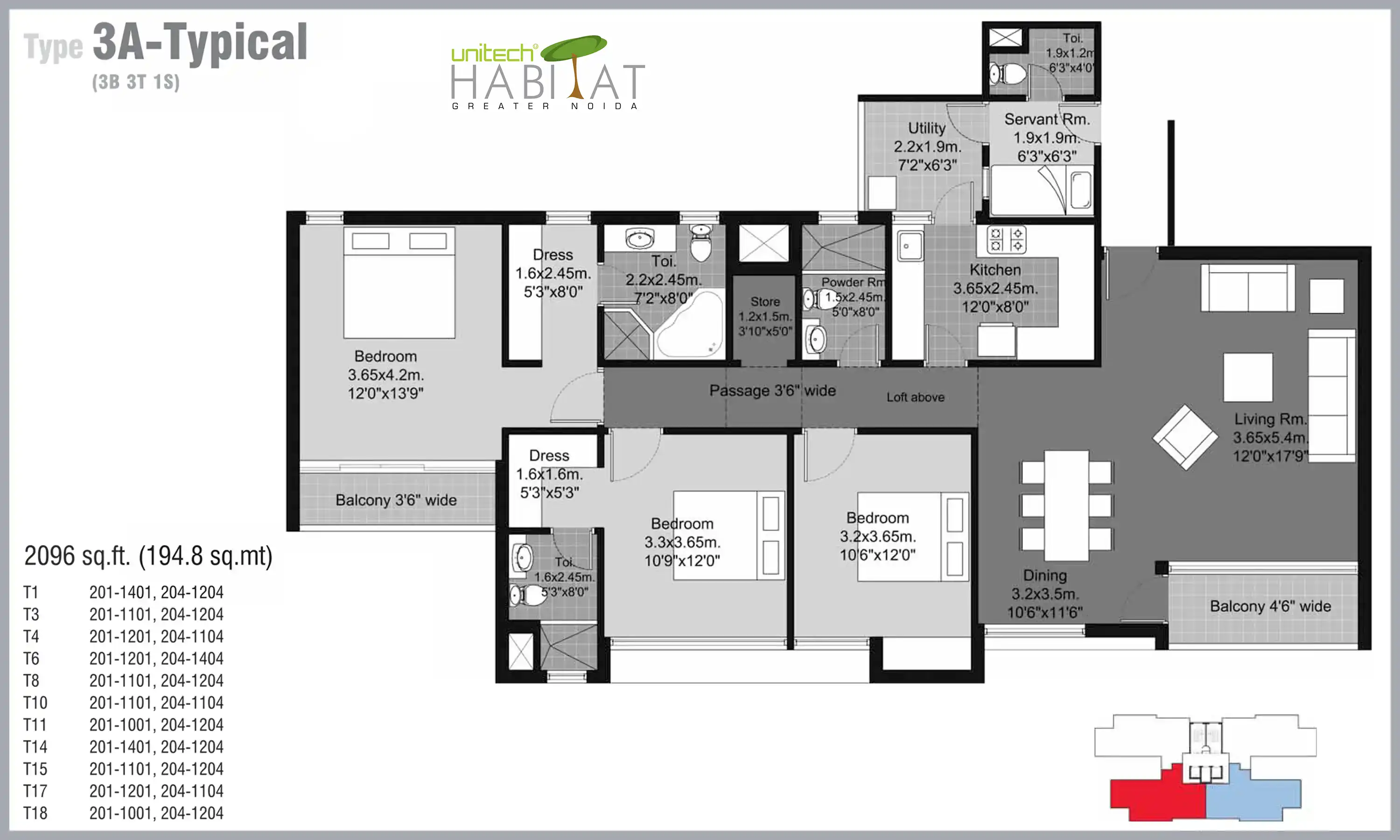 2096 Sqft
