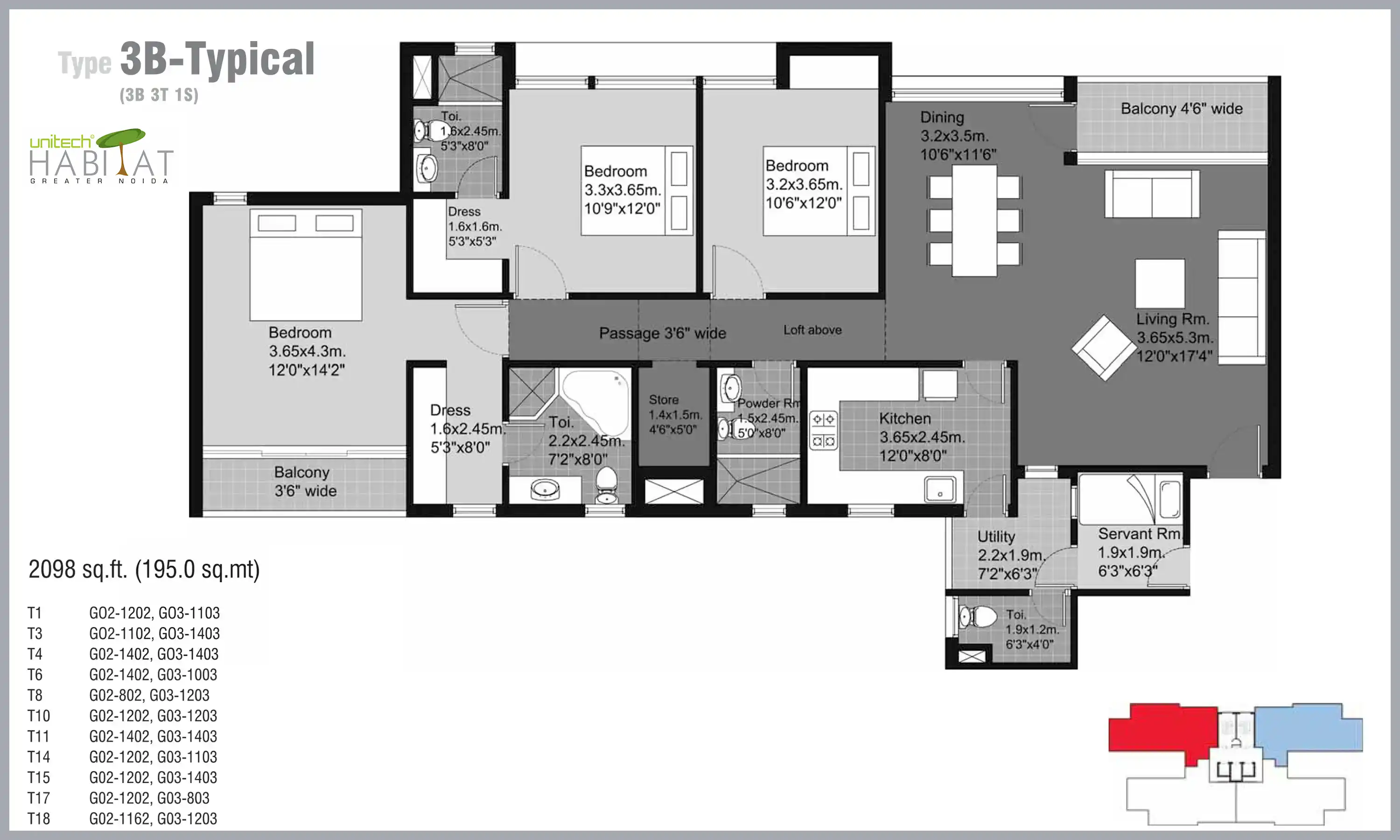 2098 Sqft
