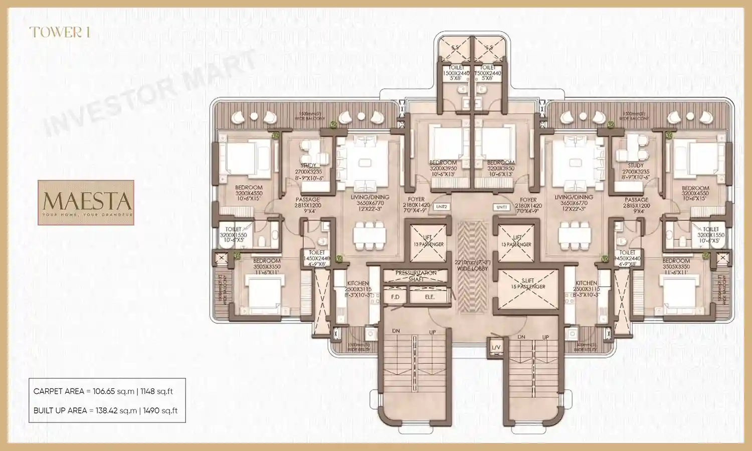 1490 Sqft