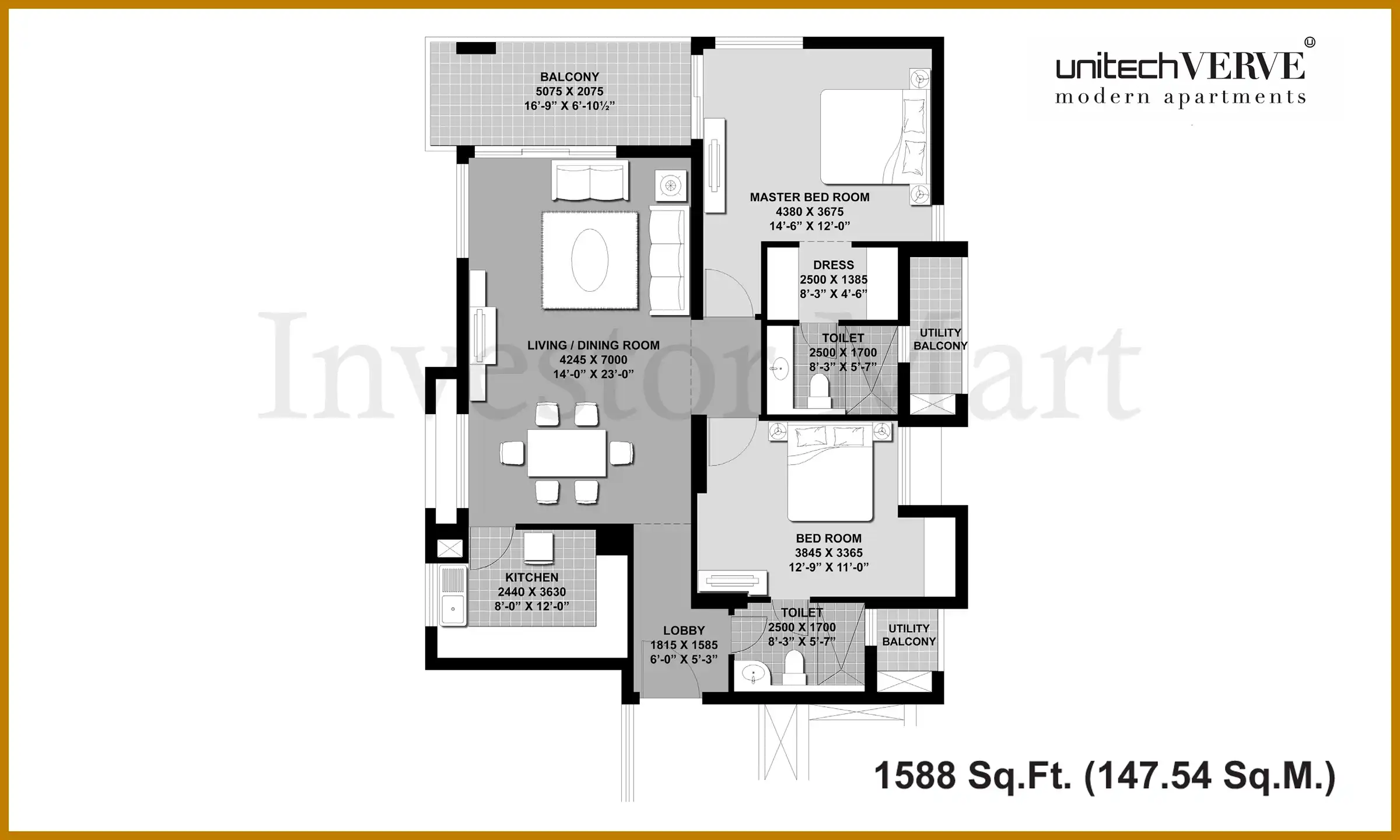 1588 Sqft