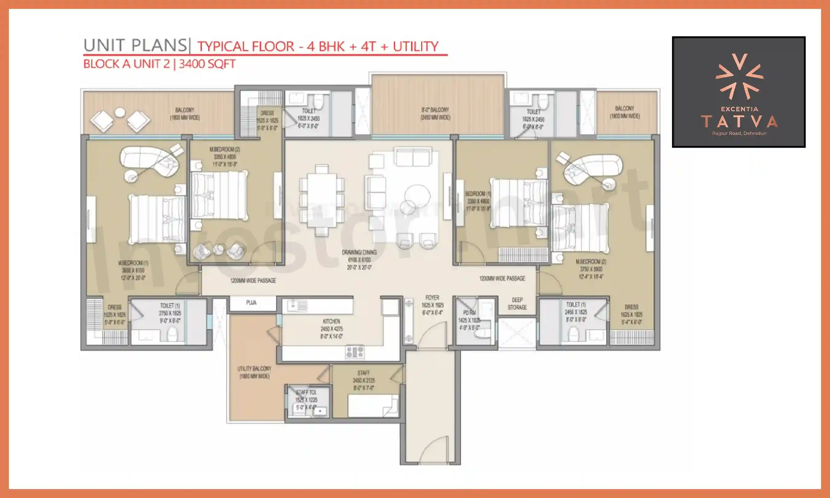 3400 Sqft