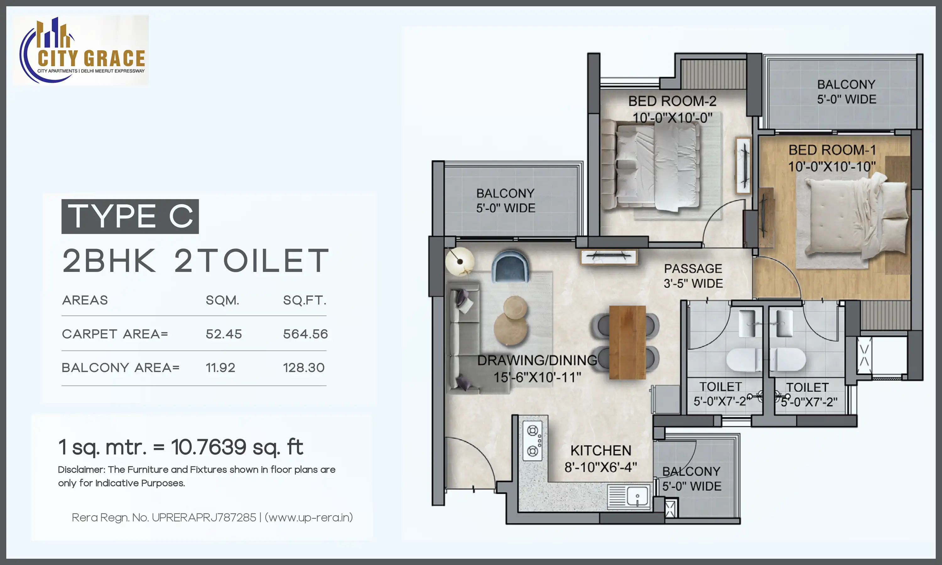 564 Sqft
