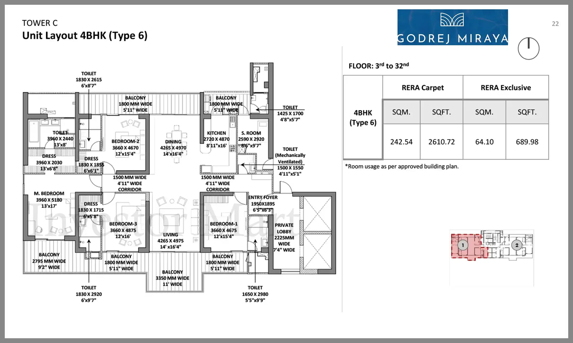 689 Sqft