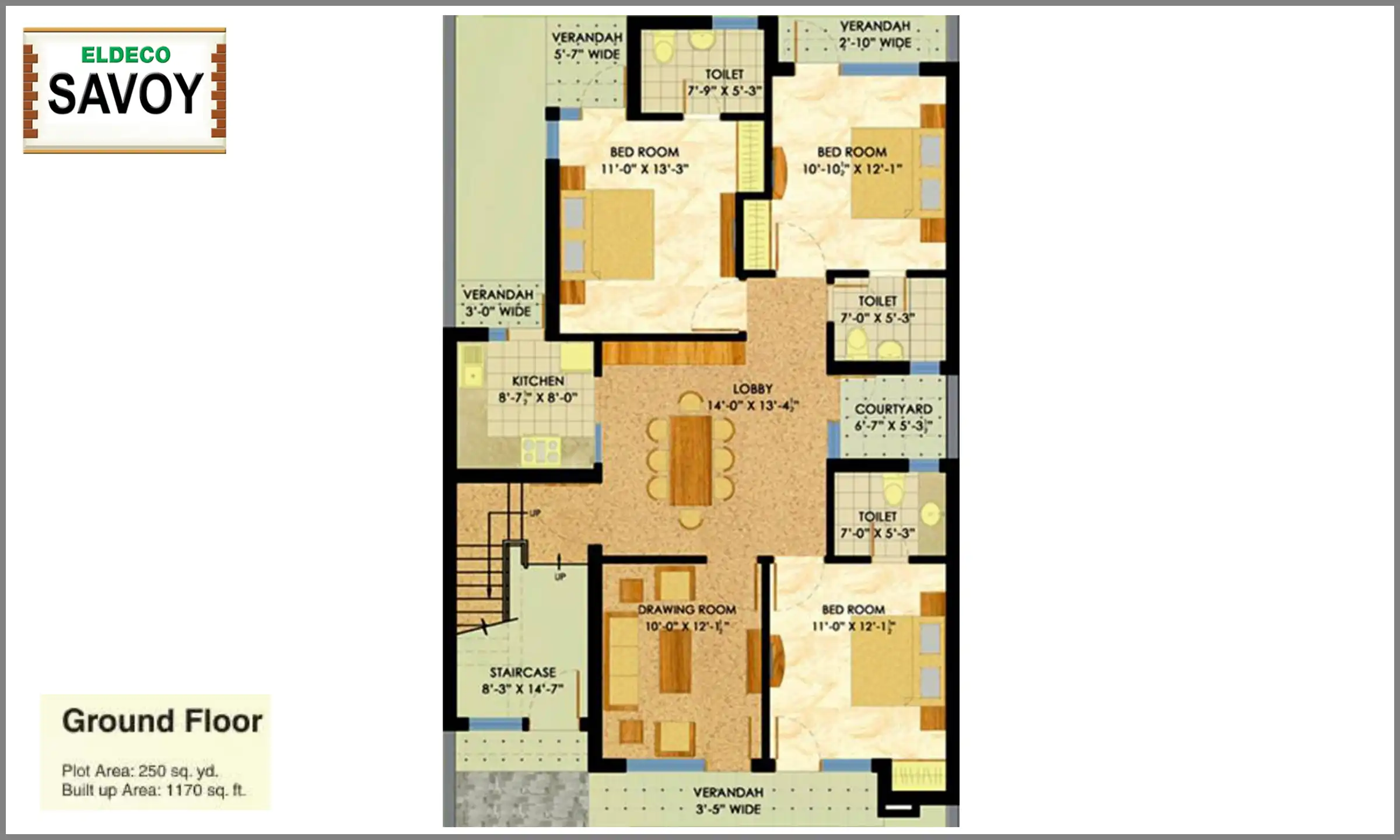 1170 Sqft