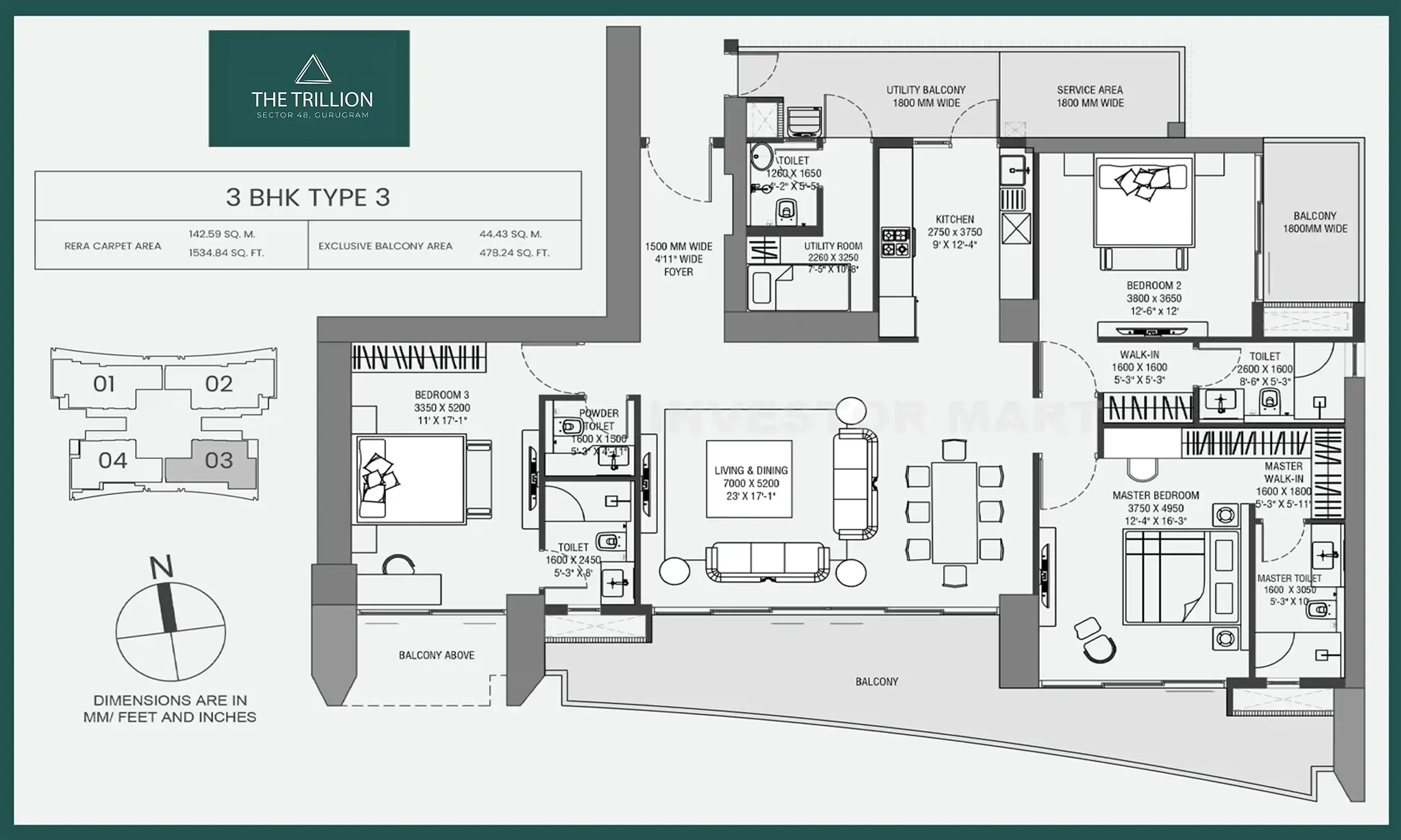 1534 Sqft