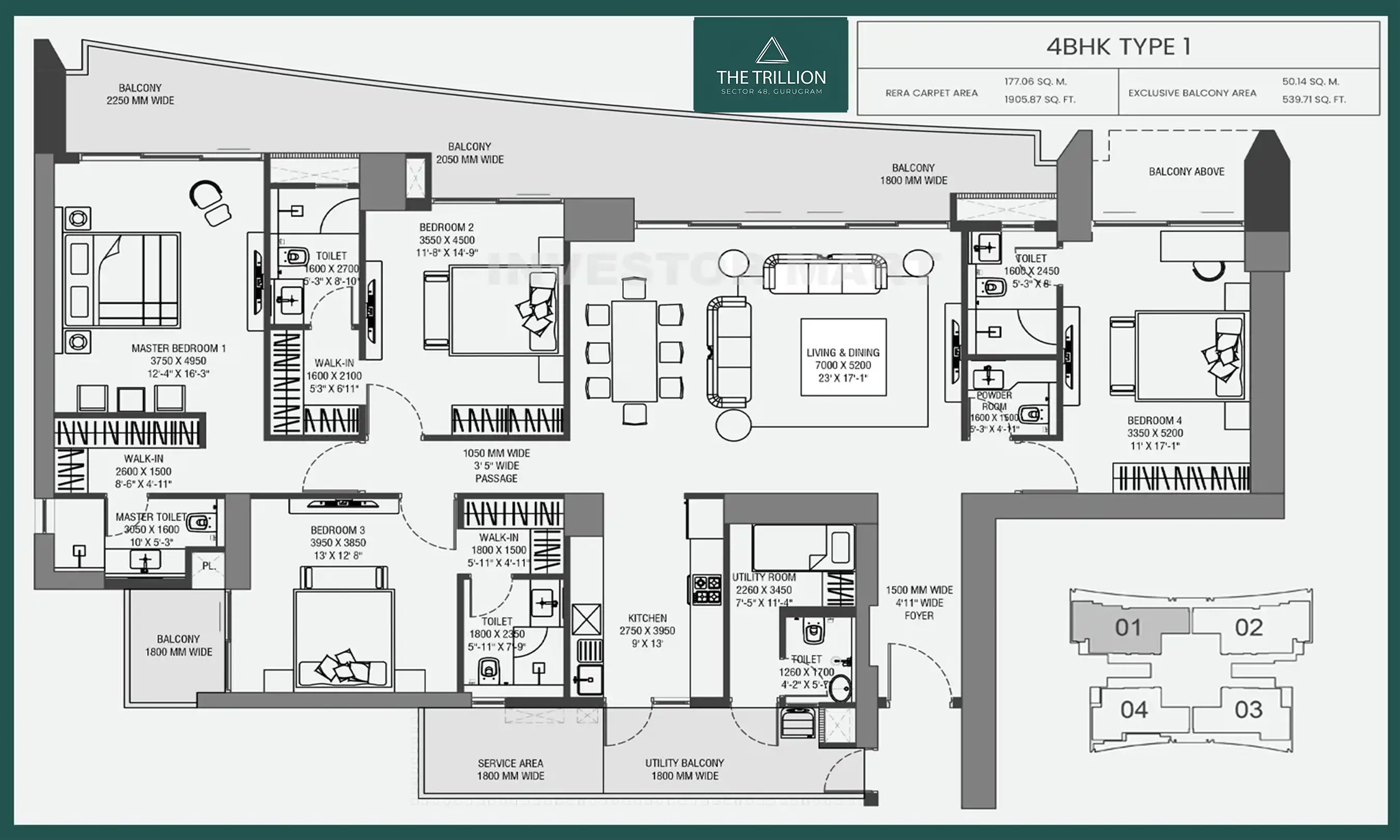 1905 Sqft