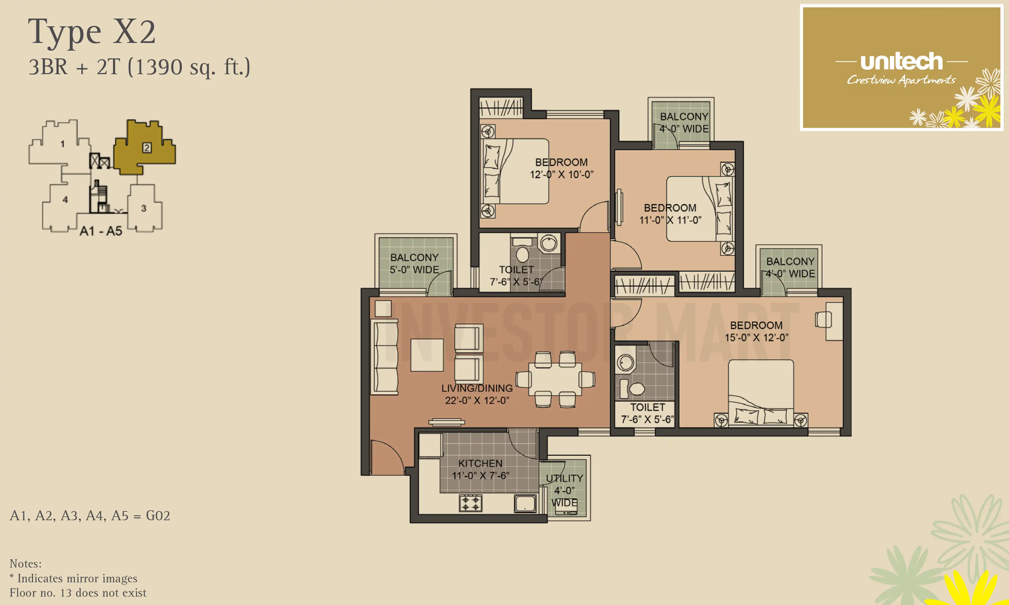 1390 Sqft
