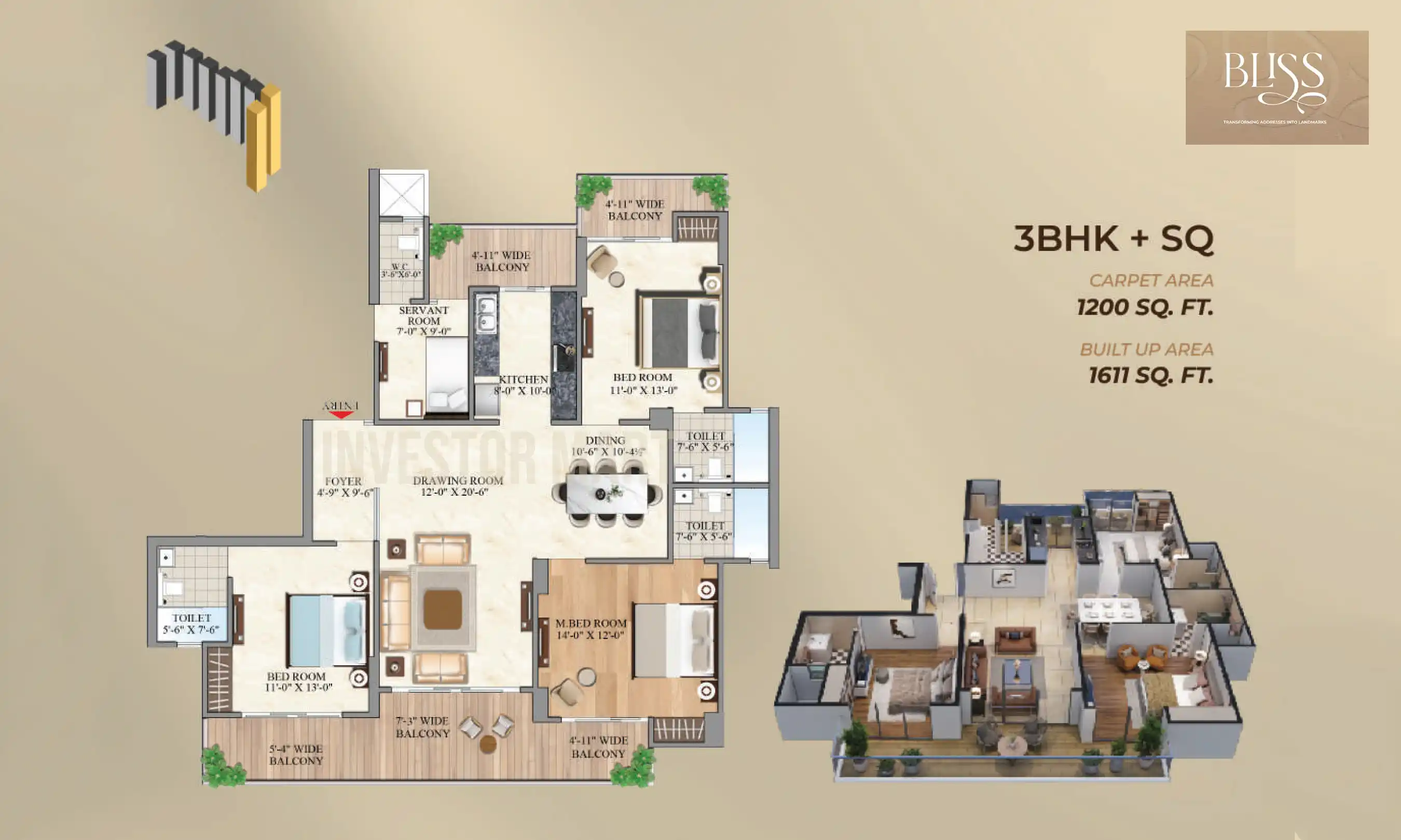 1611 Sqft