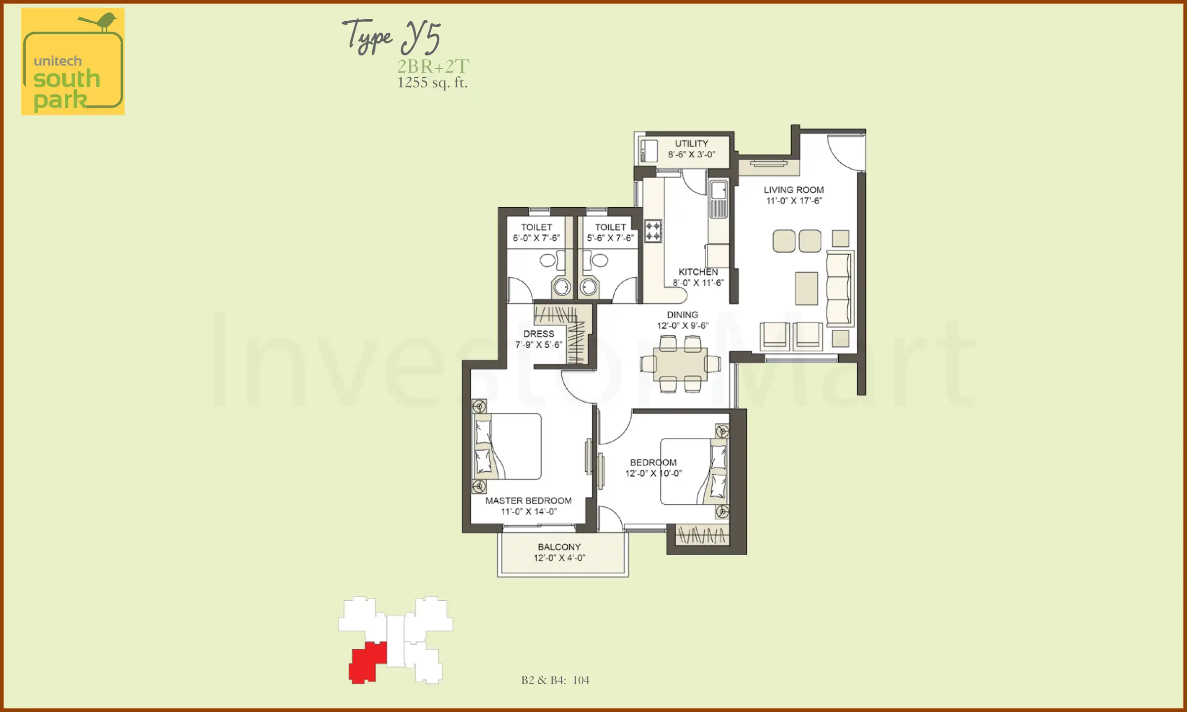 1255 Sqft