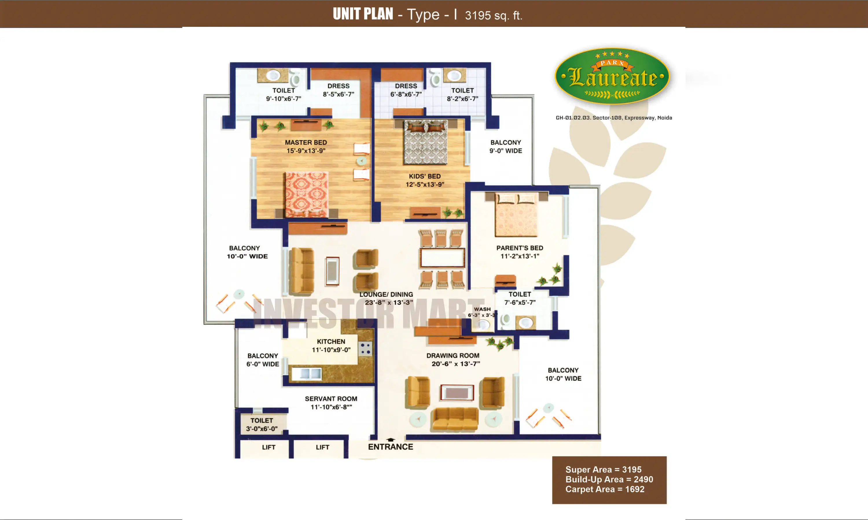 3195 Sqft