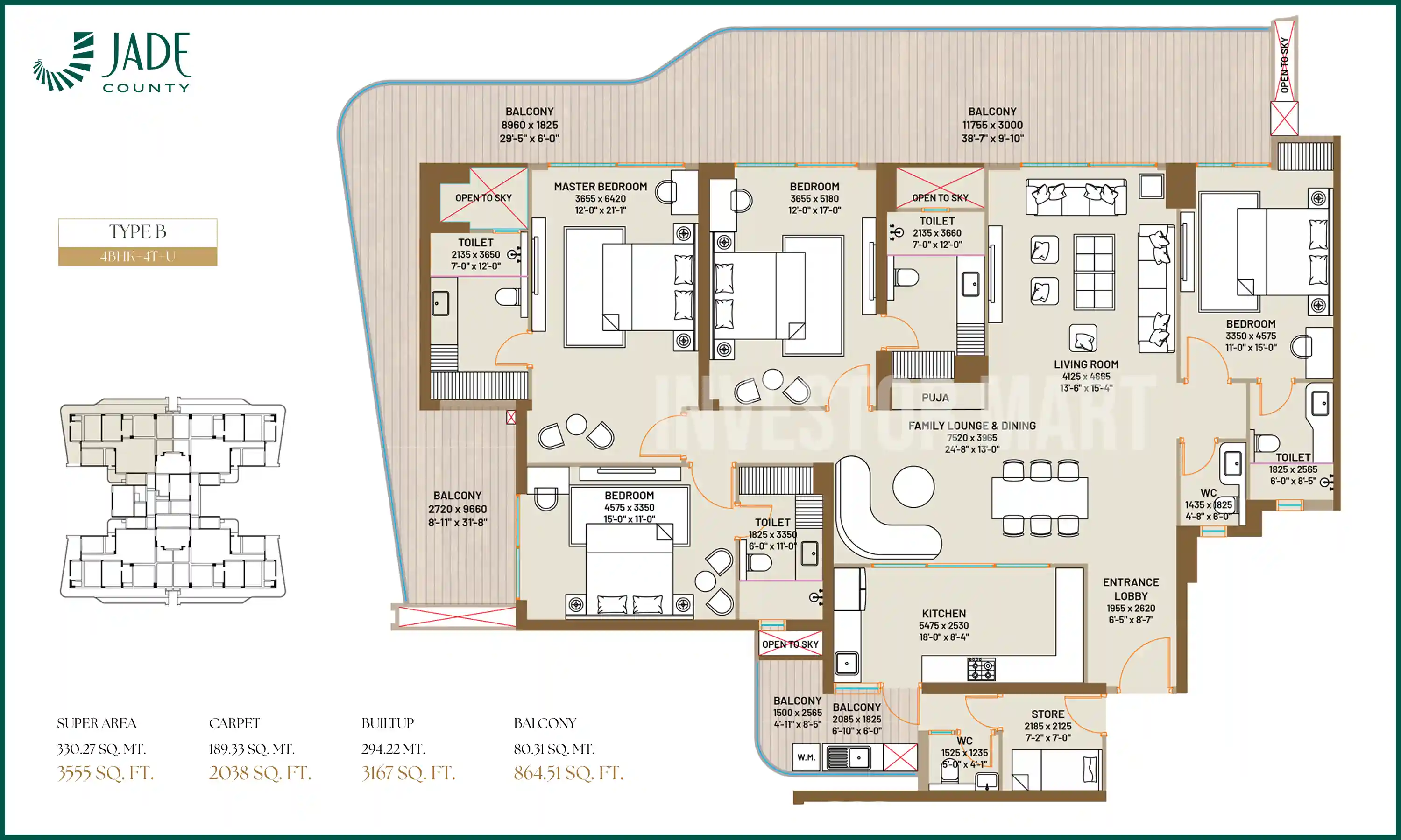 3555 Sqft
