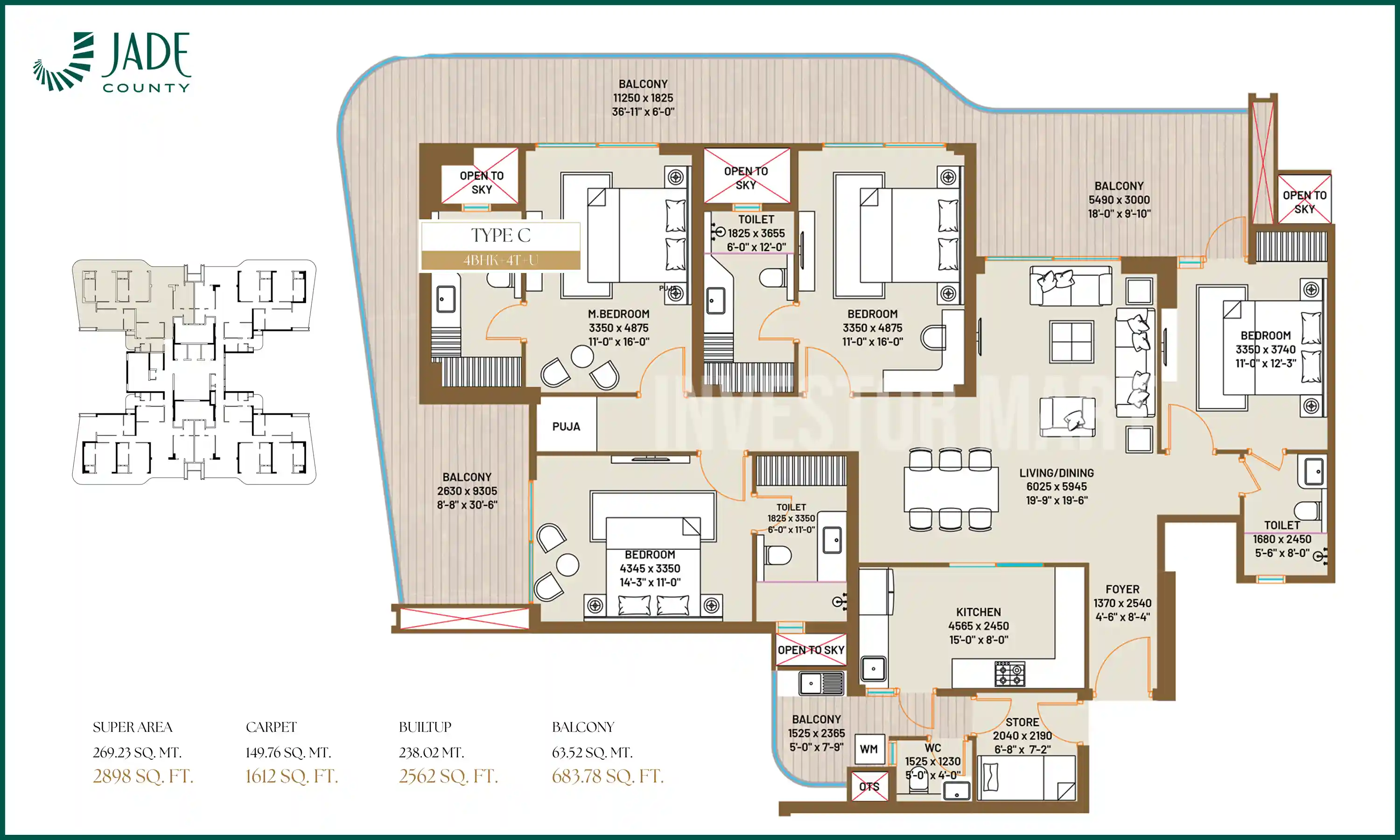 2898 Sqft