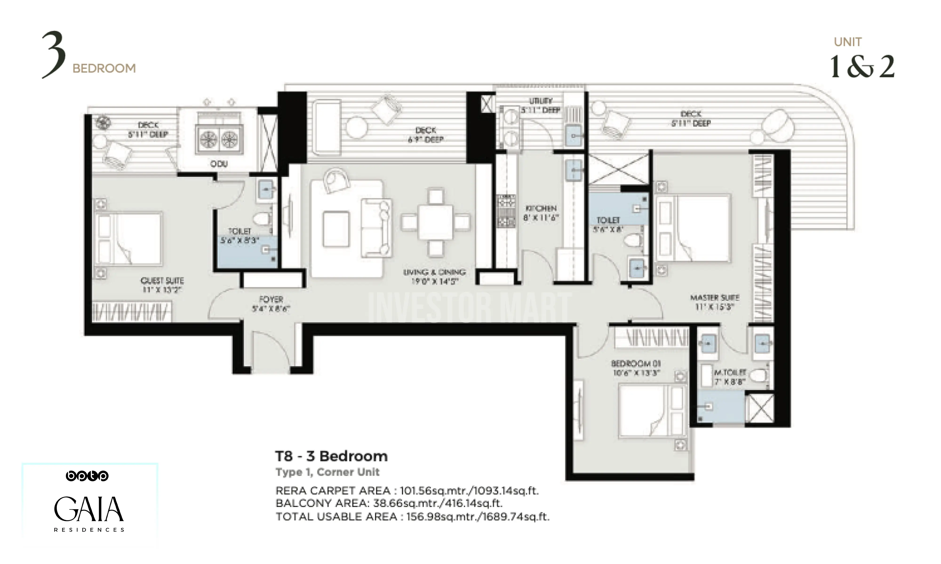 1689 Sqft