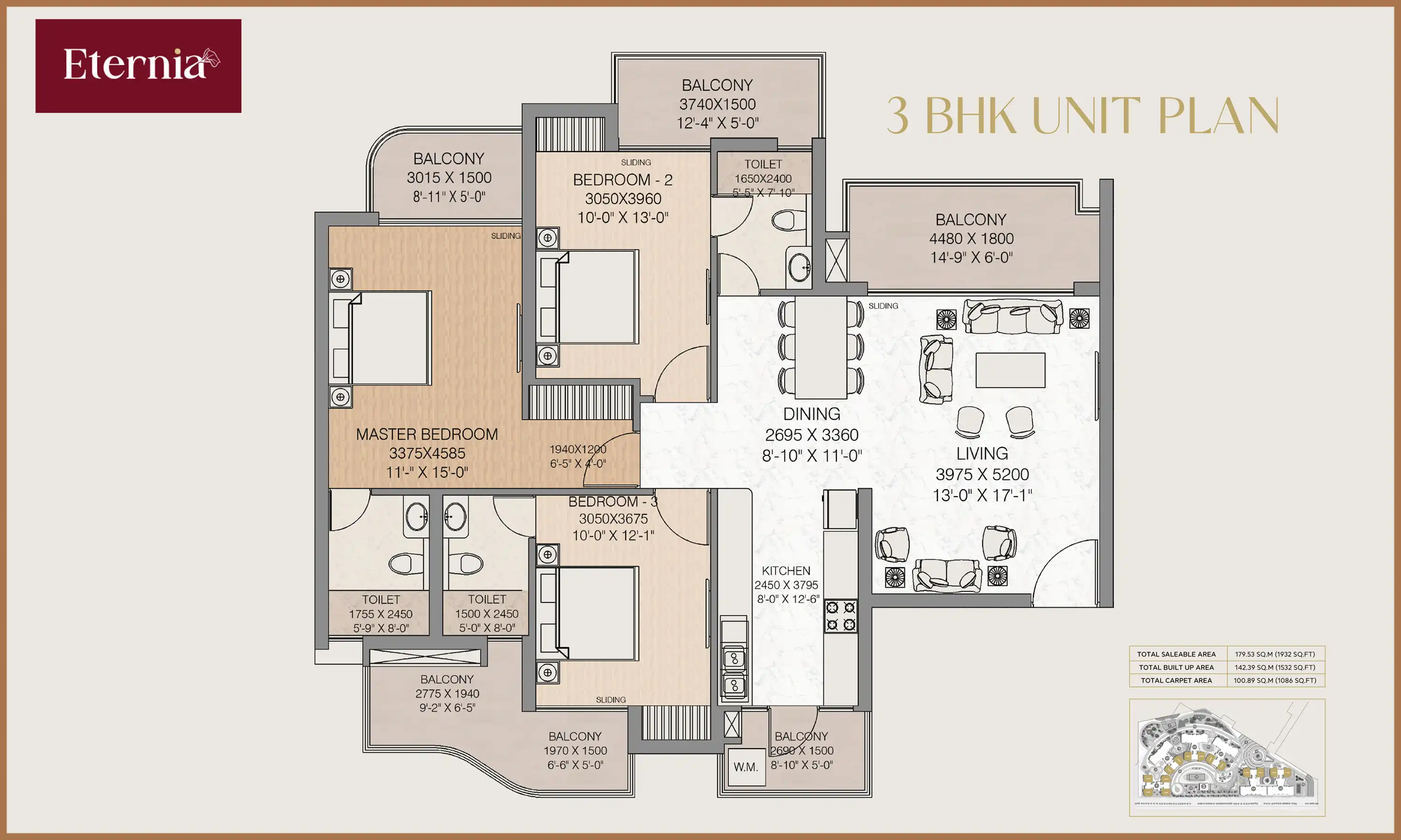 1932 Sqft