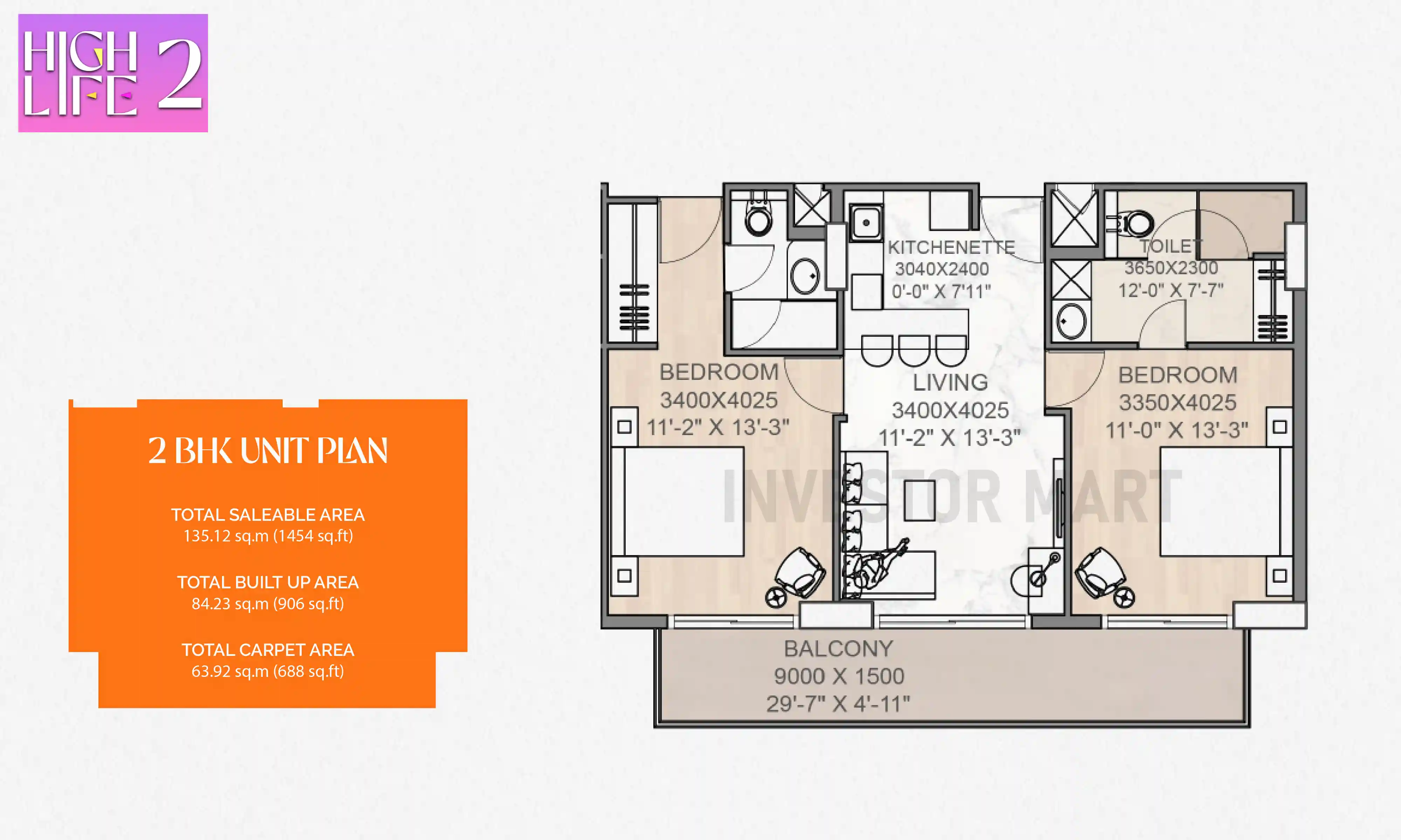 1454 Sqft