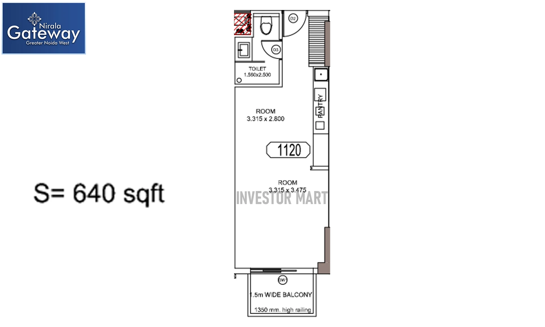 640 Sqft