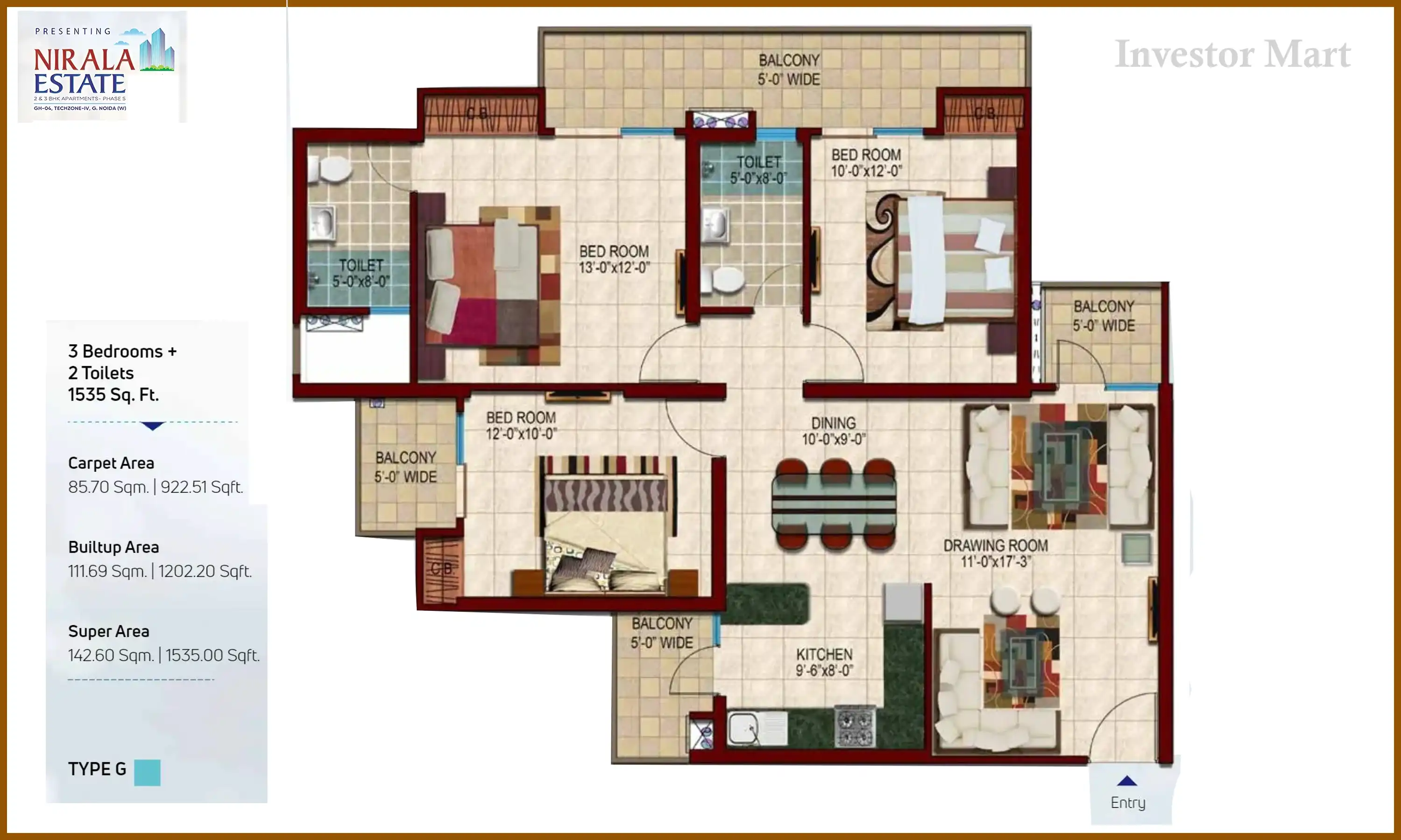 1535 Sqft