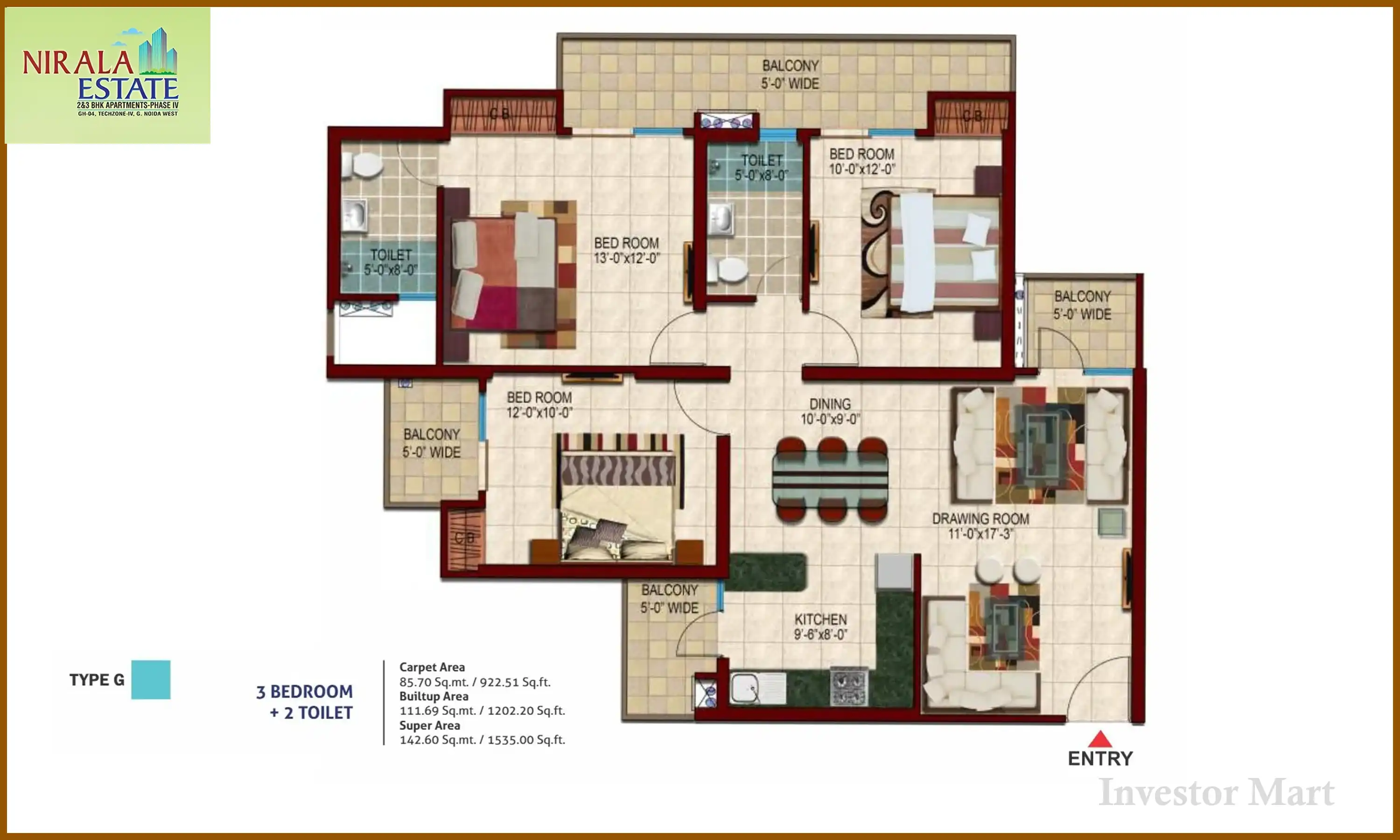 1535 Sqft