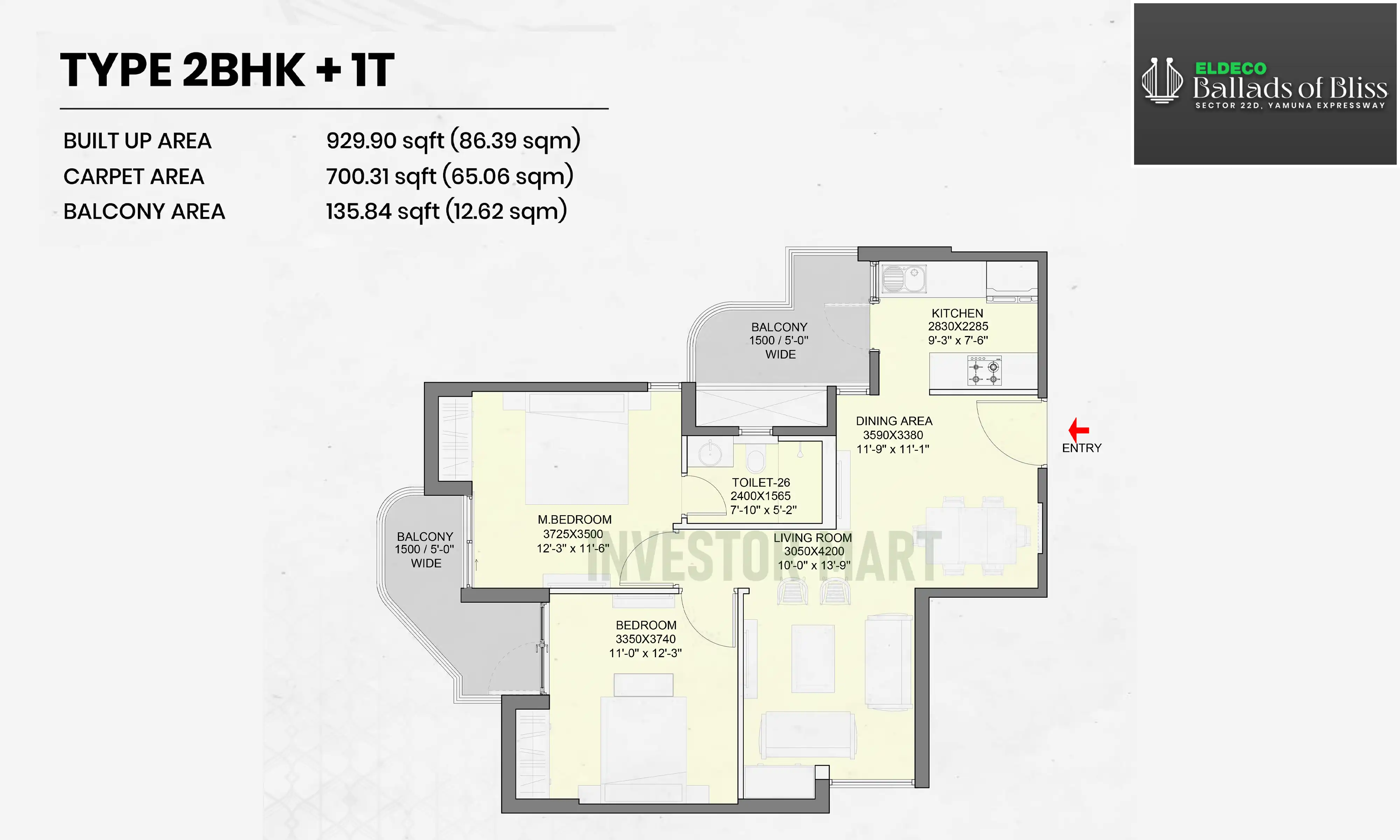 929 Sqft