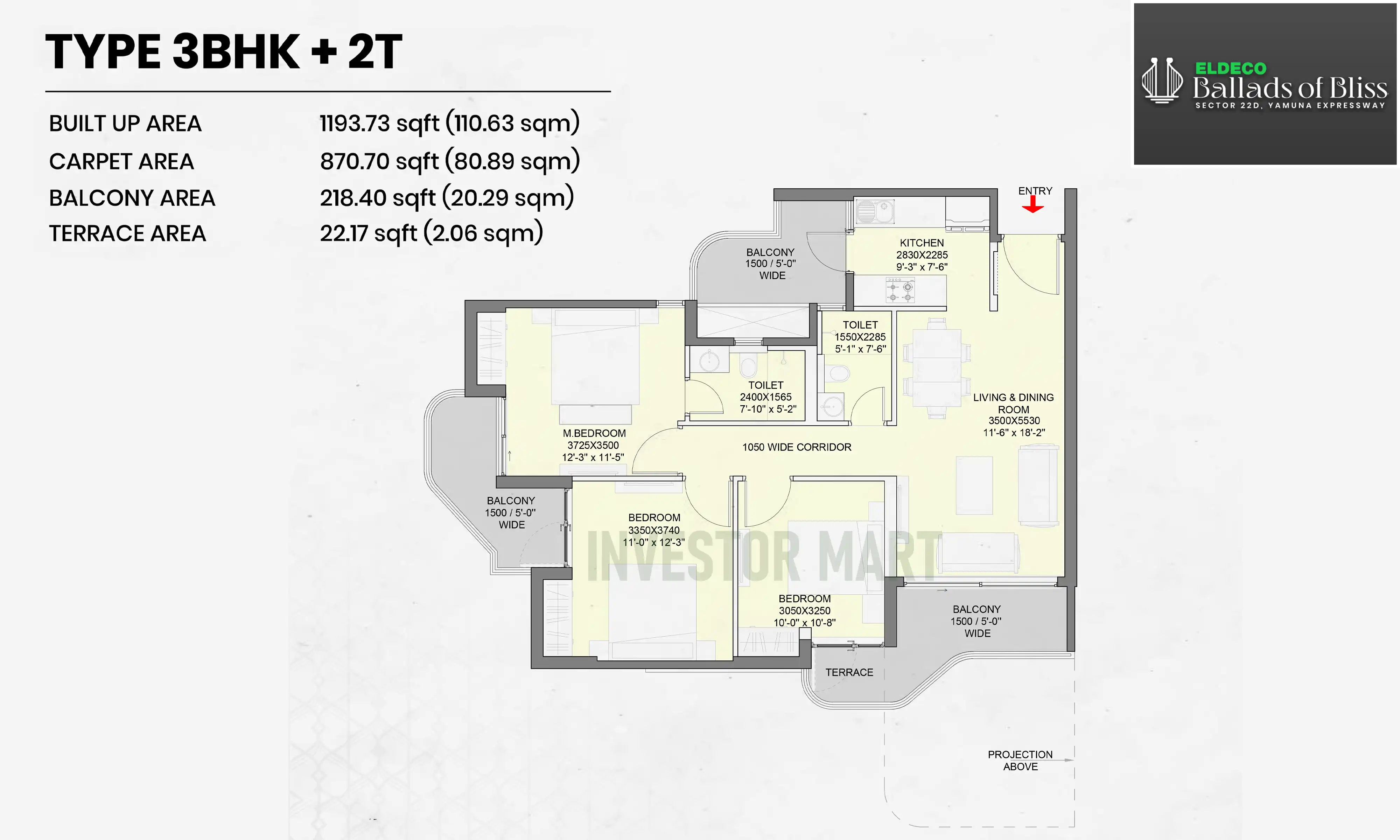 1193 Sqft