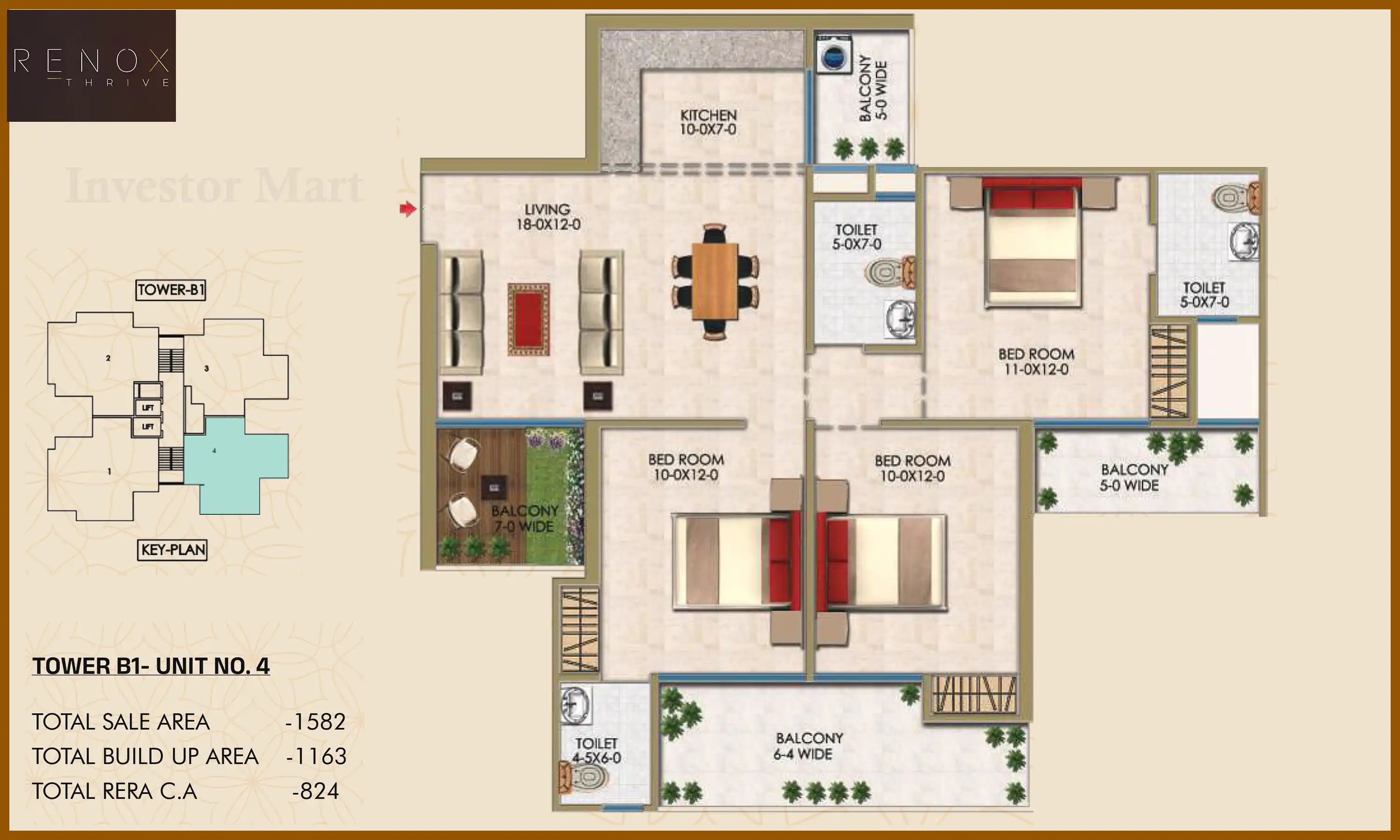1582 Sqft