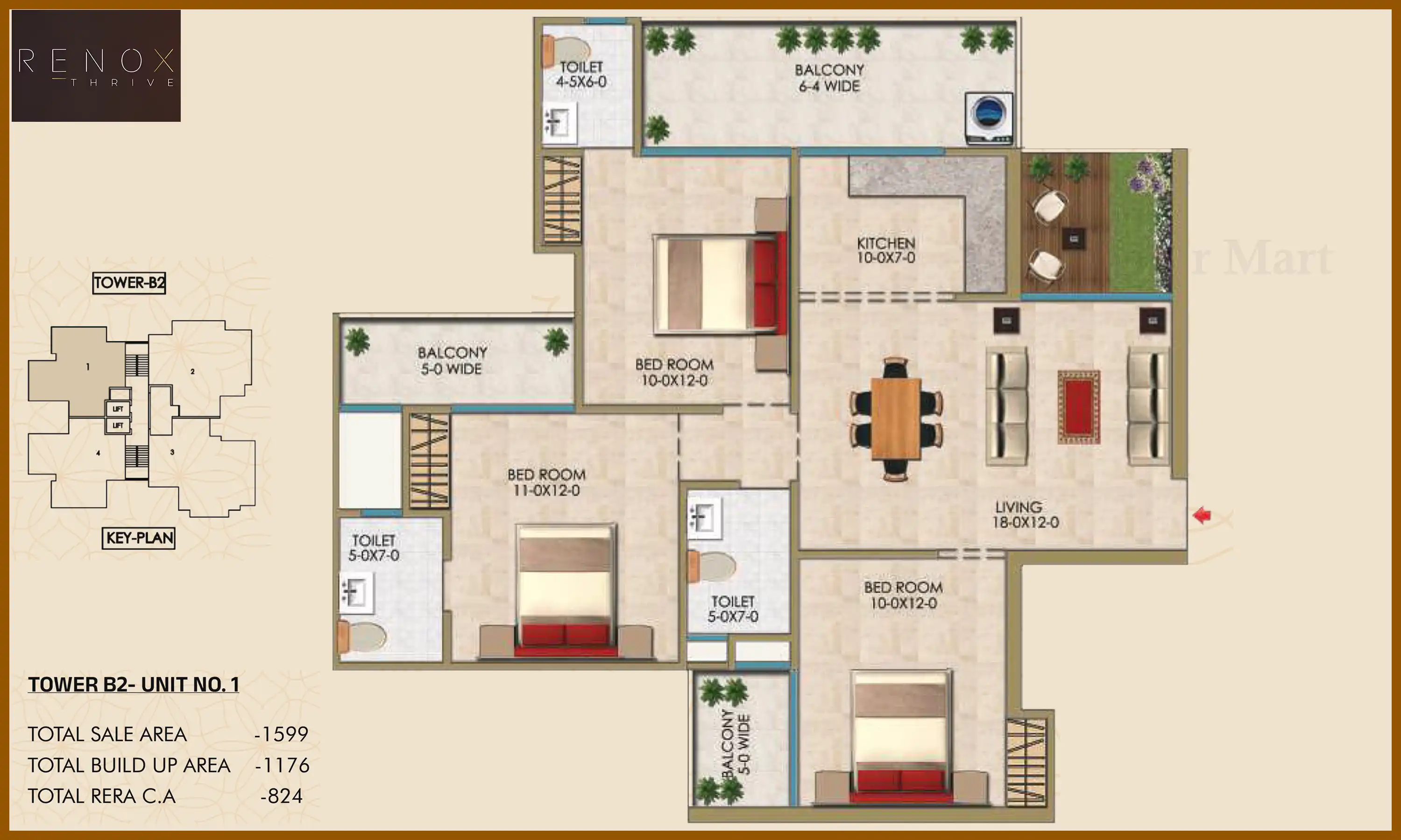 1599 Sqft