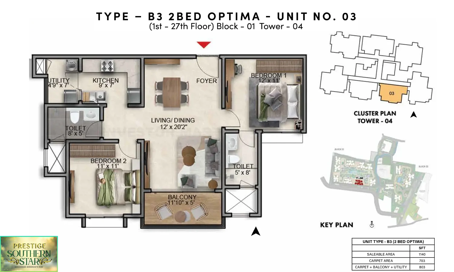 1140 Sqft