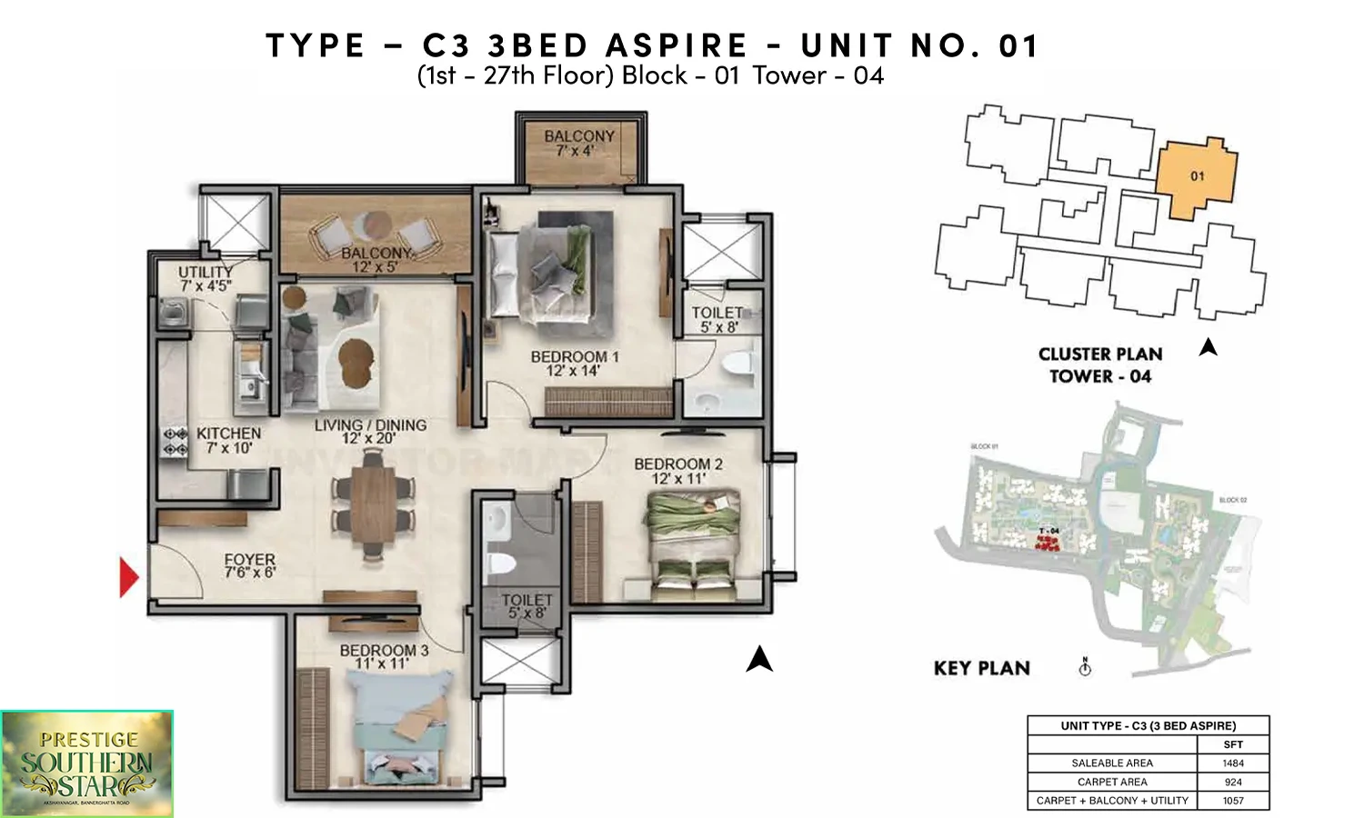 1484 Sqft
