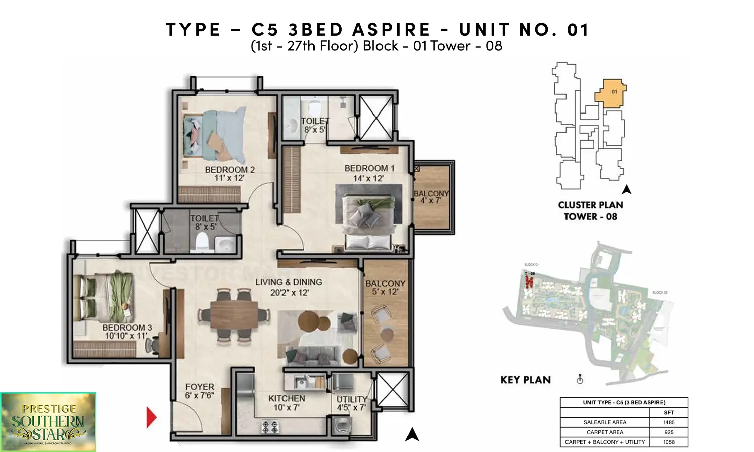 1485 Sqft