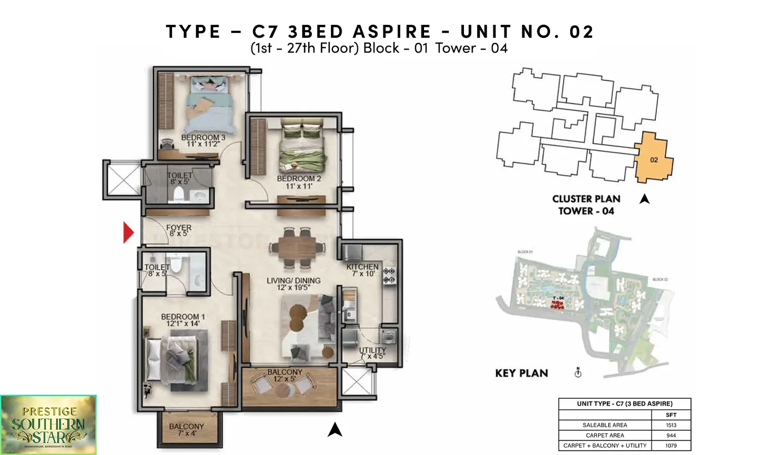 1513 Sqft