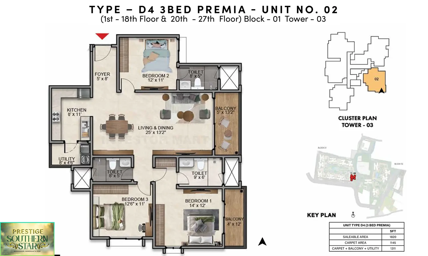 1820 Sqft