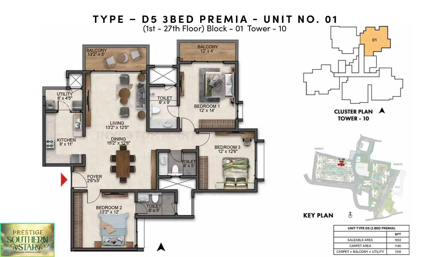 1832 Sqft
