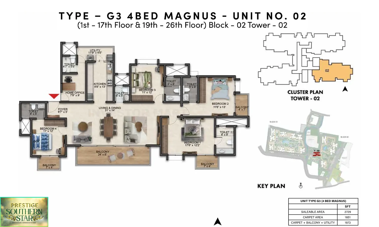 2729 Sqft
