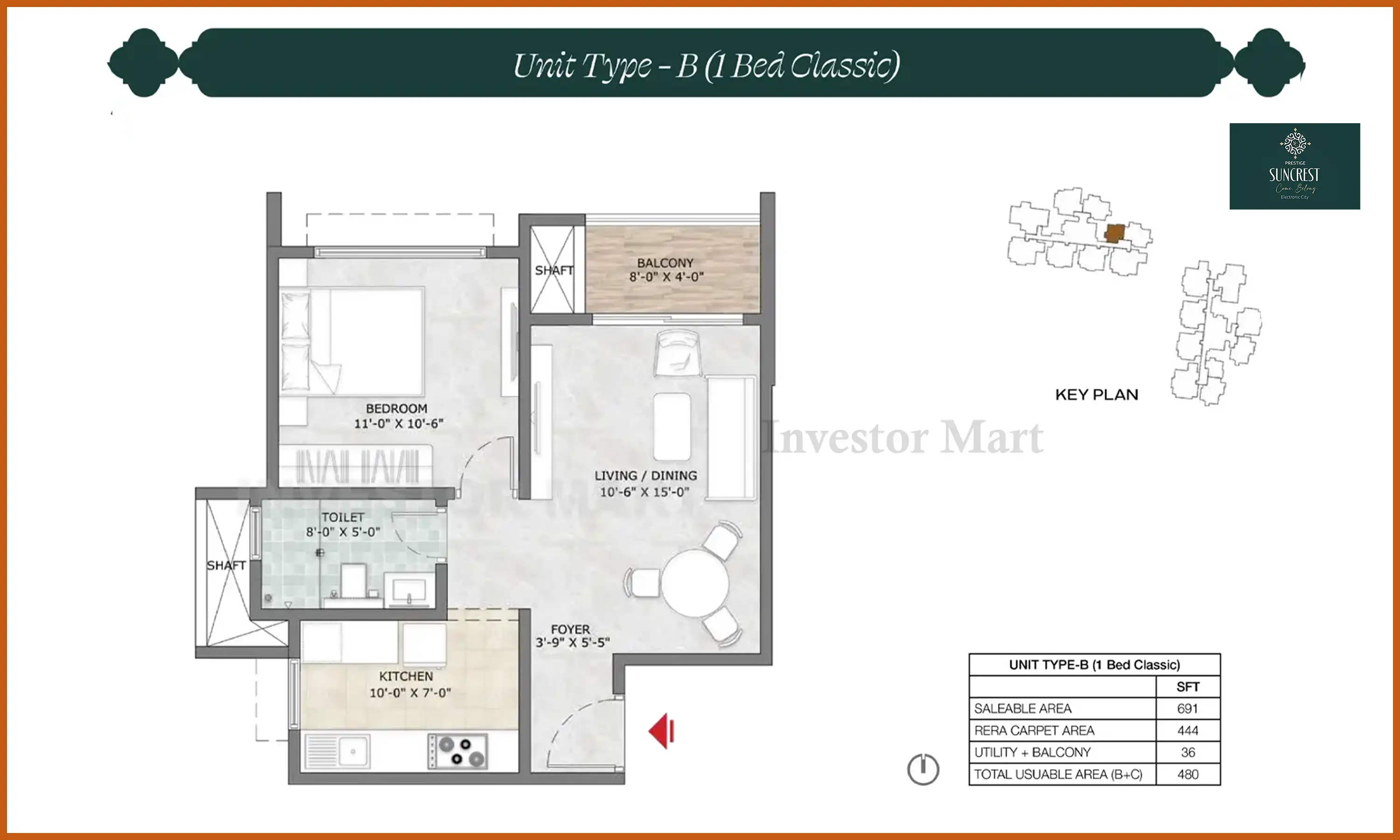 691 Sqft