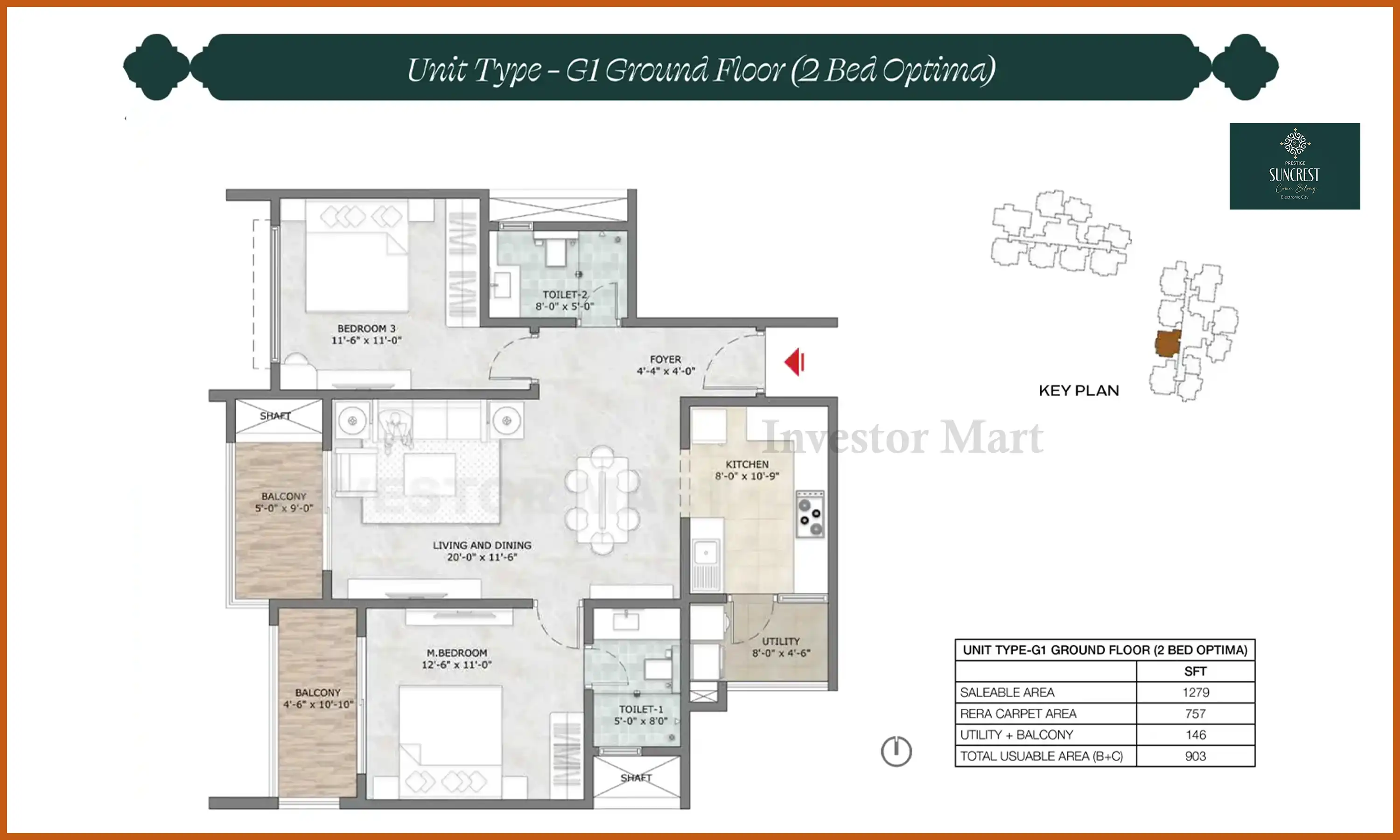 1279 Sqft