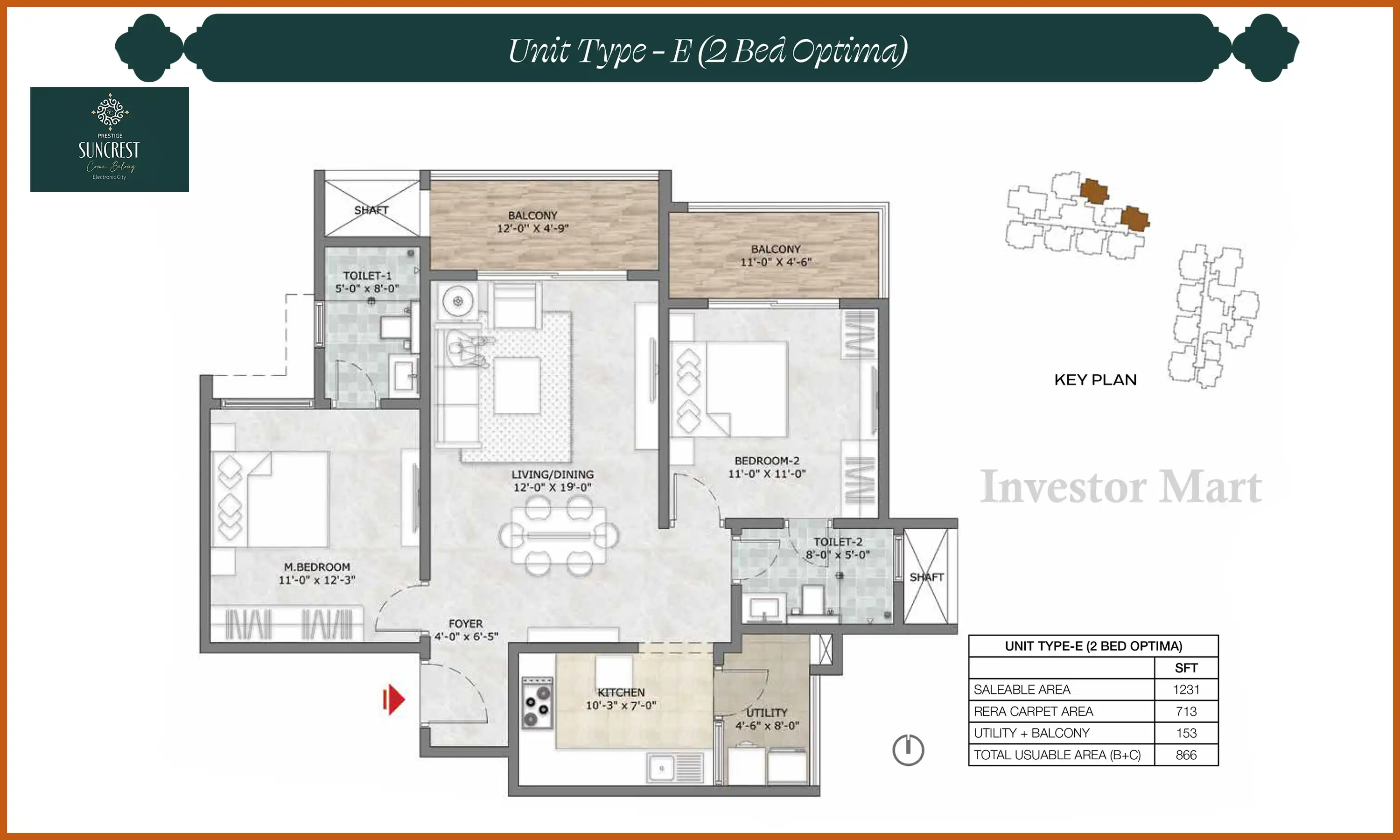 1231 Sqft